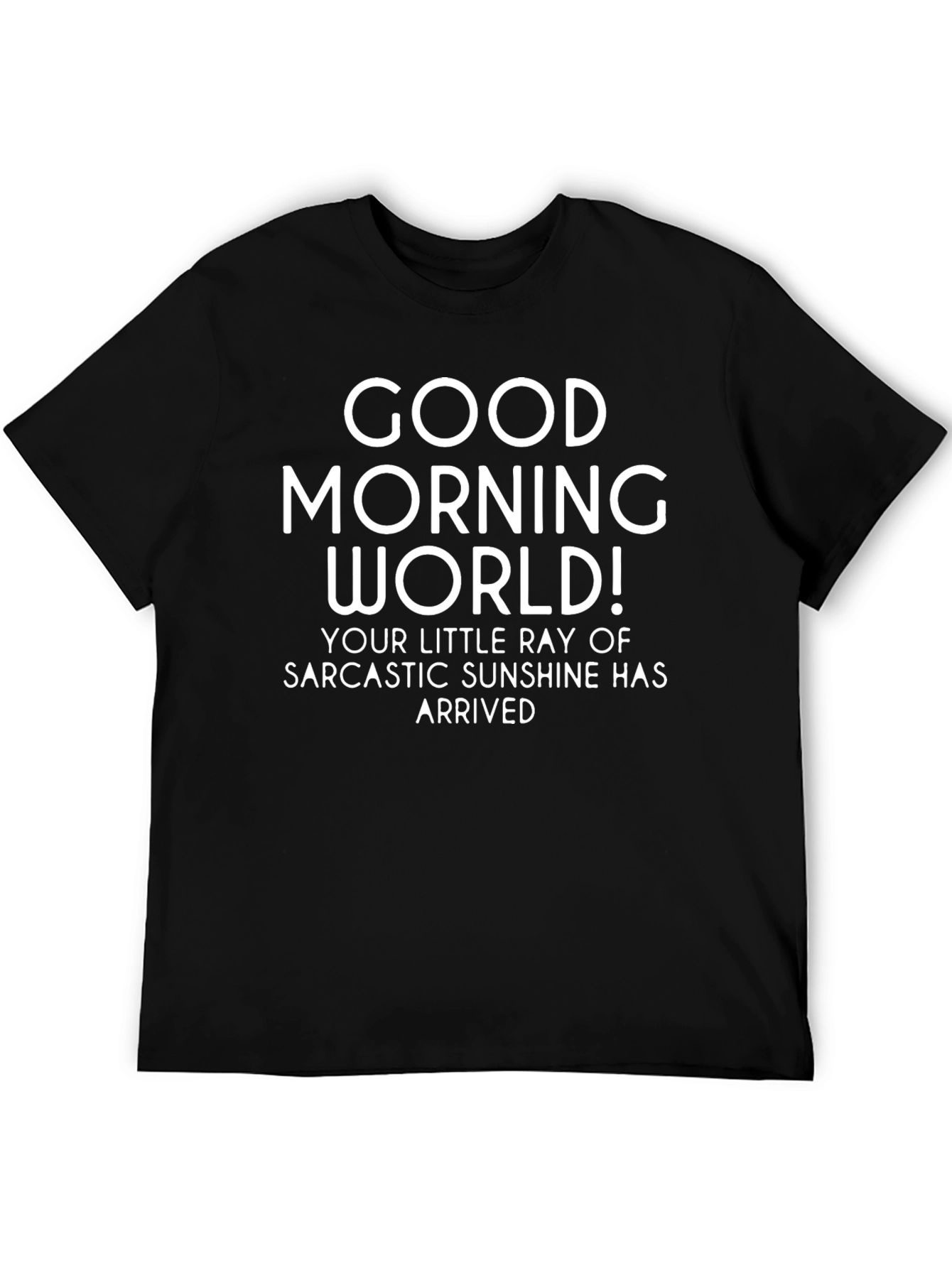 Black Sarcastic Sunshine Black T-Shirt view 5