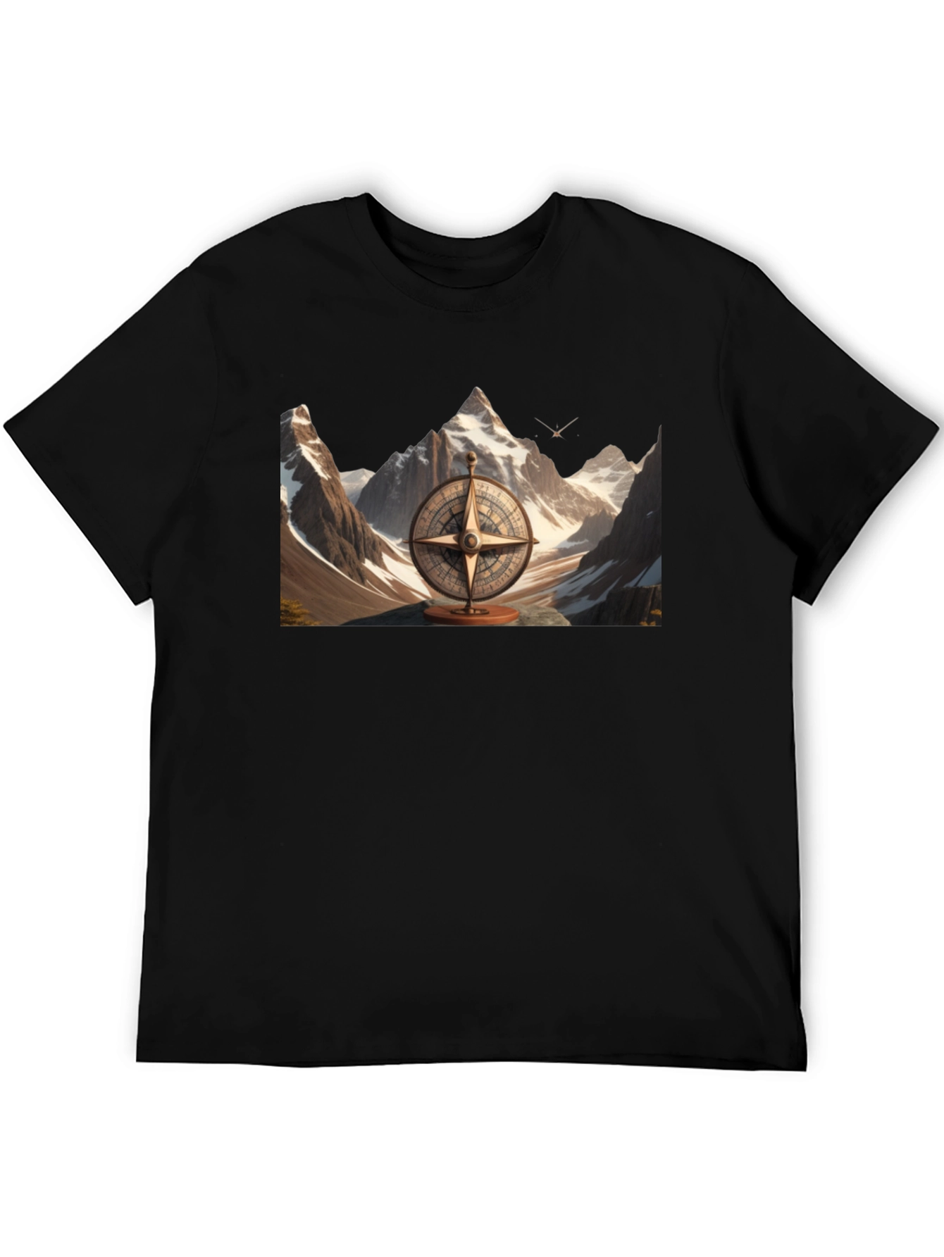Black Compass Mountain Graphic Tee view 5