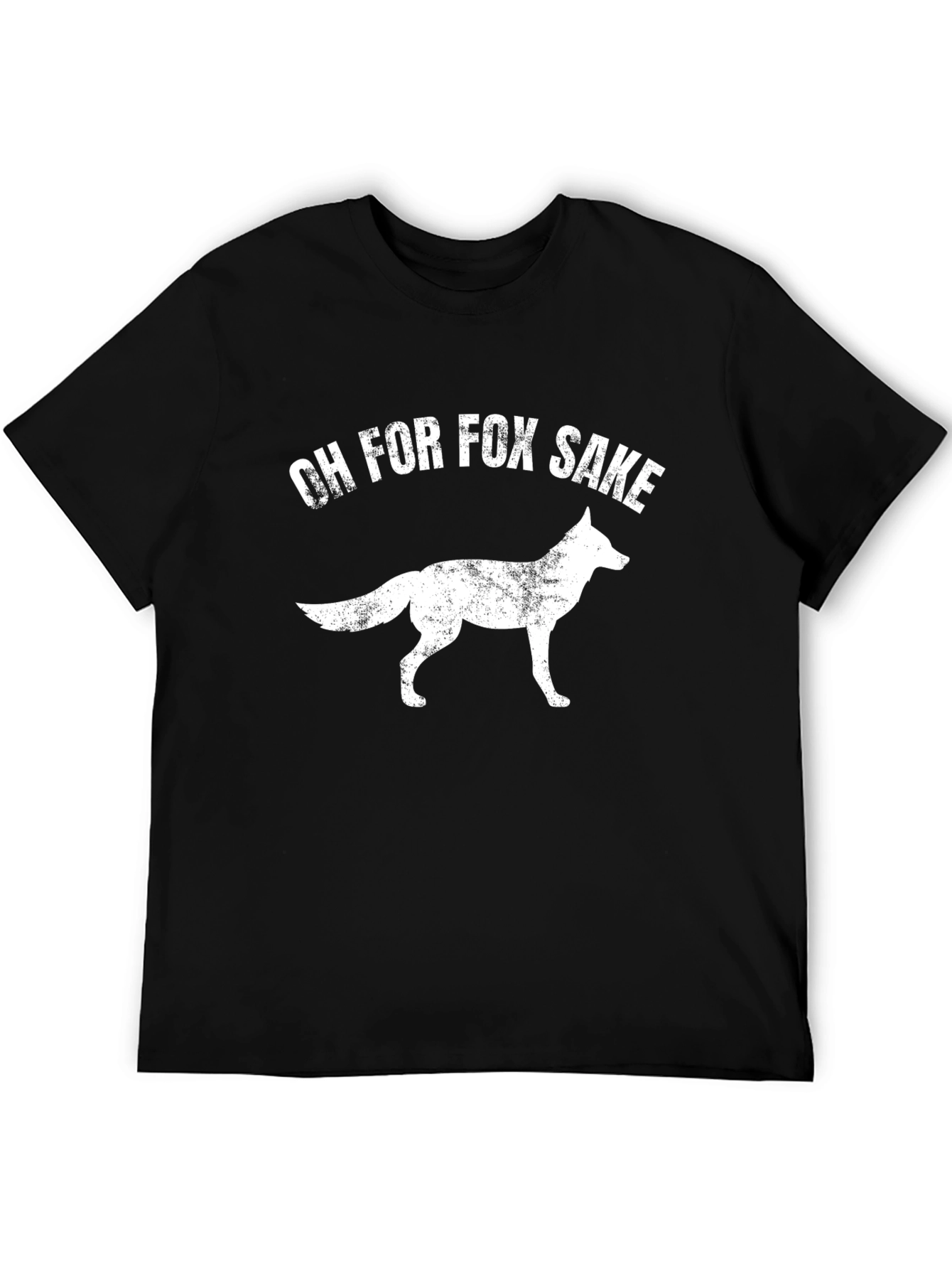 Black Oh For Fox Sake Graphic Tee - Funny Animal T-Shirt view 5