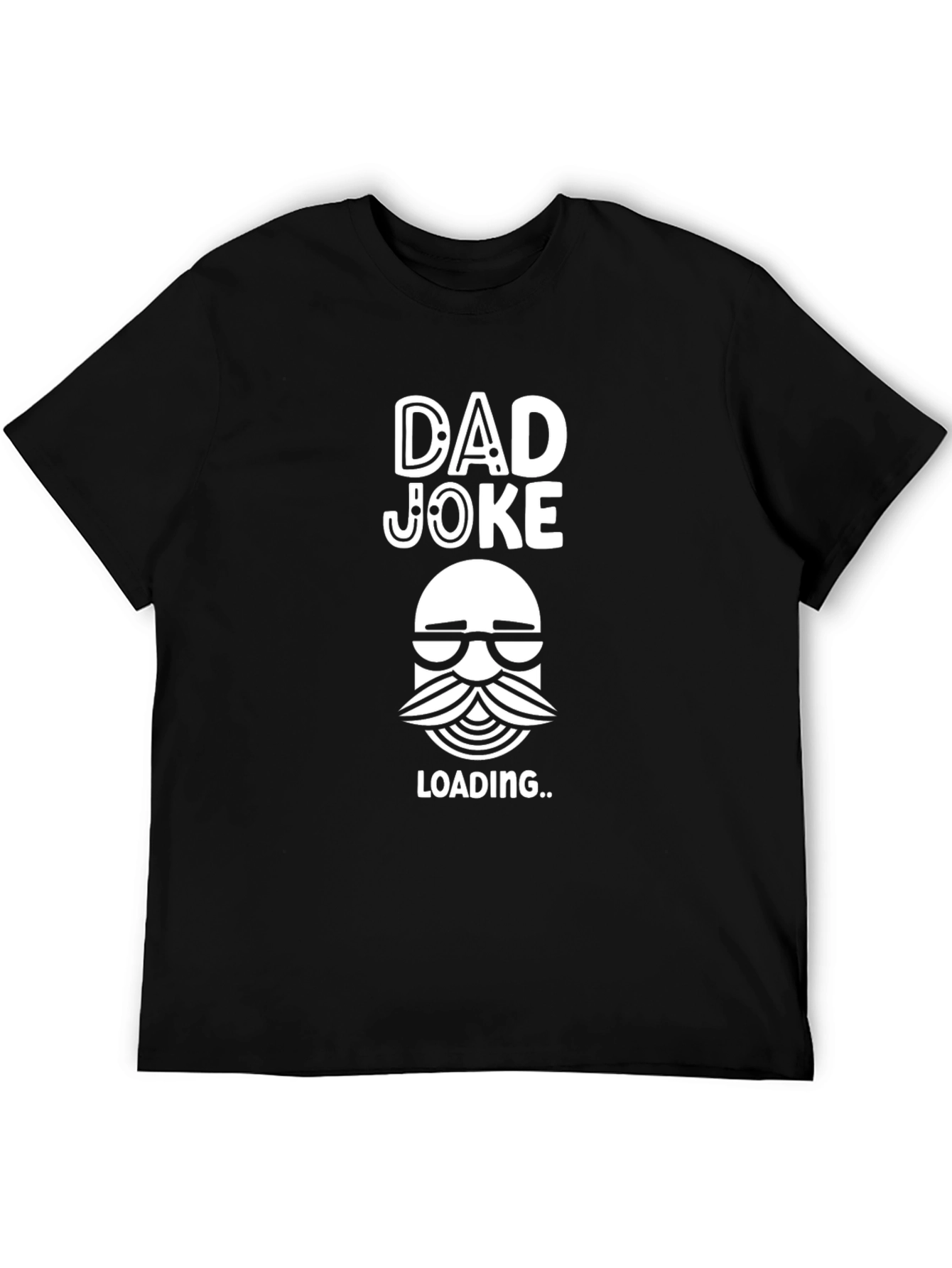 Black Dad Joke Loading T-Shirt - Funny Father's Day Tee view 5