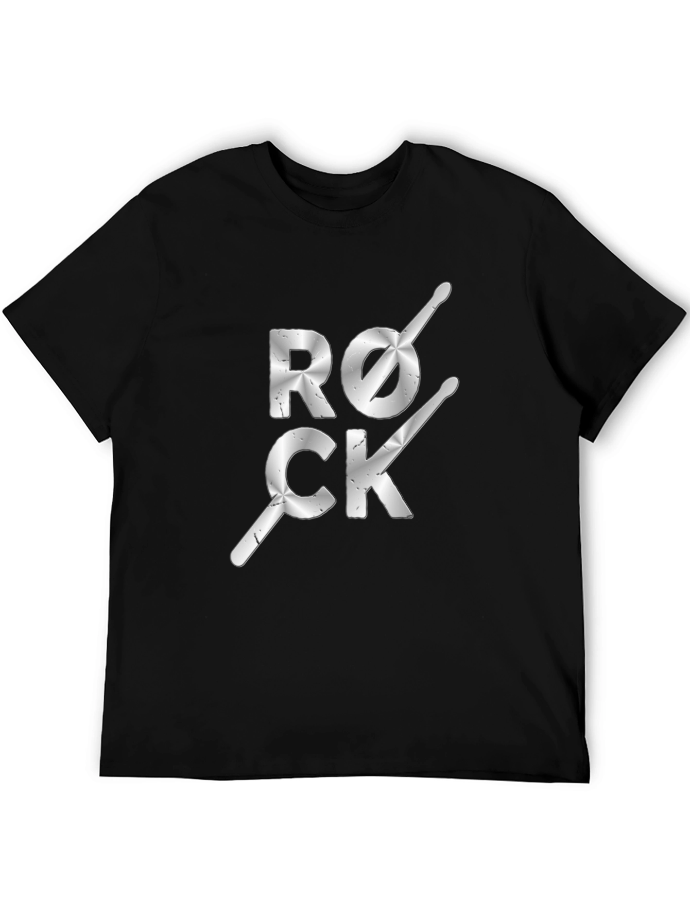 Black Rock Drummer T-Shirt - Music Lover Tee view 5