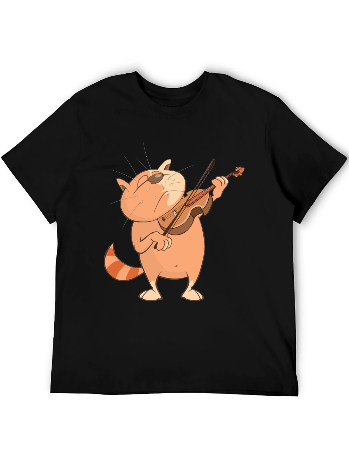 Black Cat Violinist Graphic Tee view 5