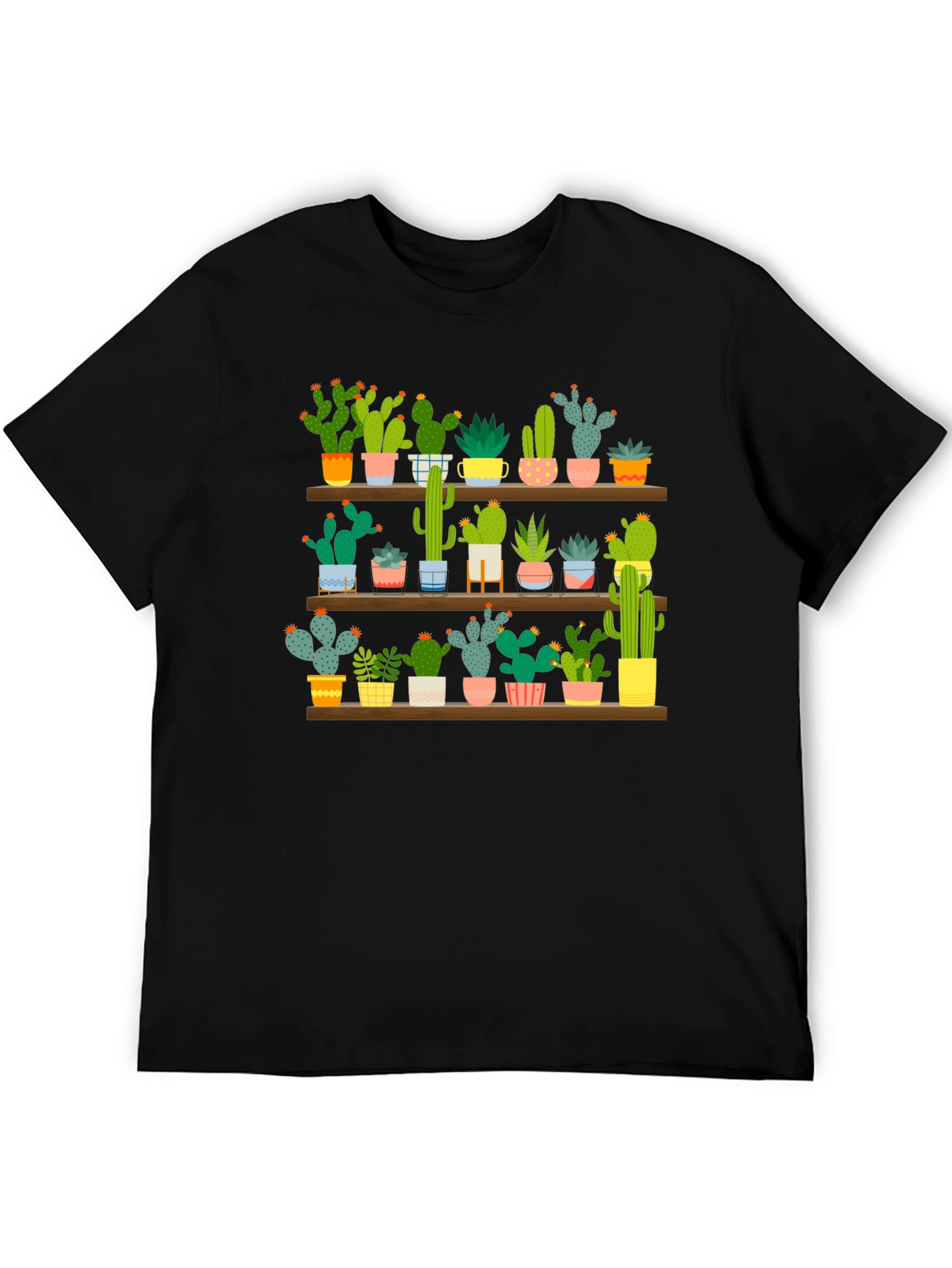 Black Cactus Shelf Graphic T-Shirt view 5