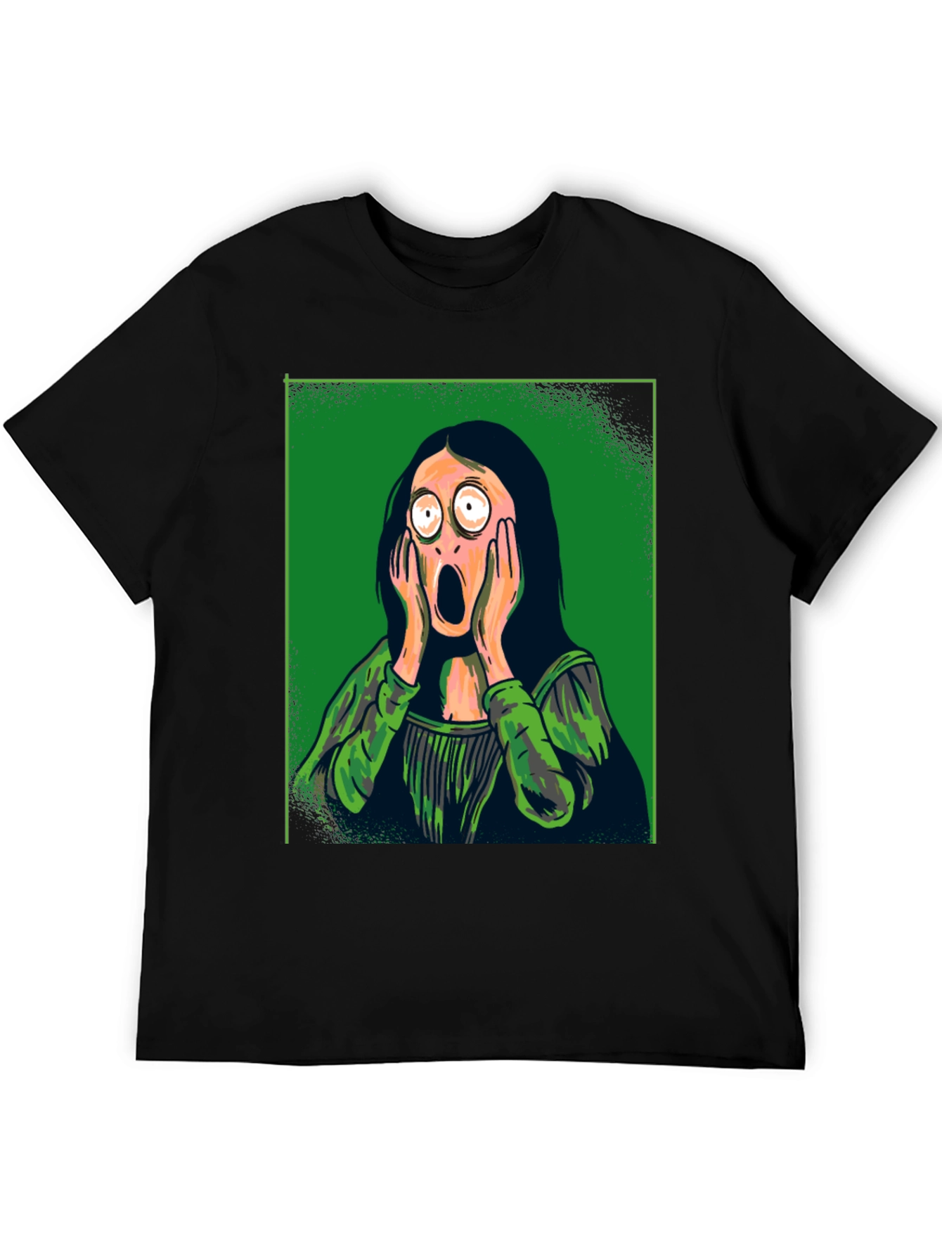 Black Mona Lisa Scream Graphic Tee view 5