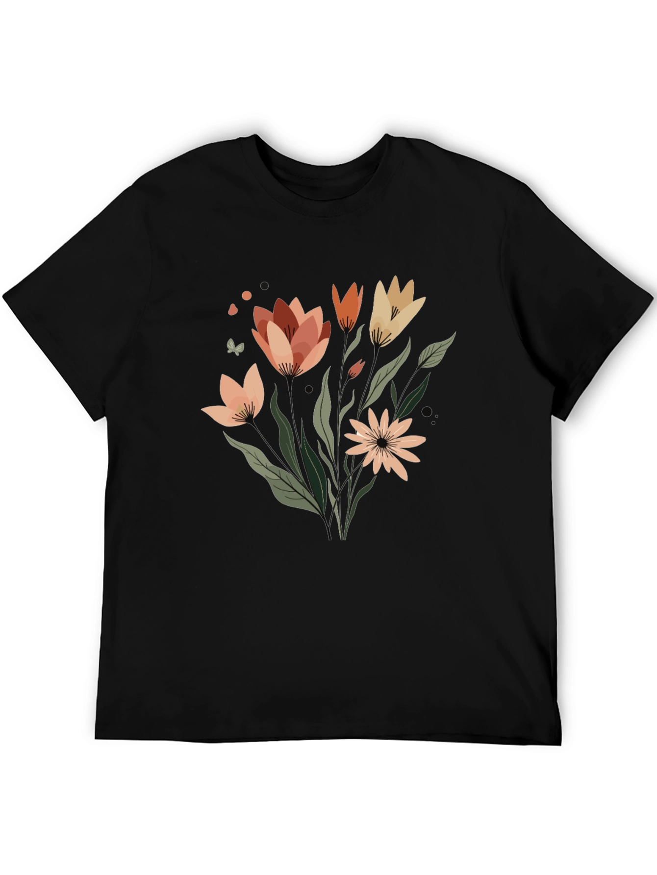 Floral Graphic Tee - Artistic Comfort - 5
