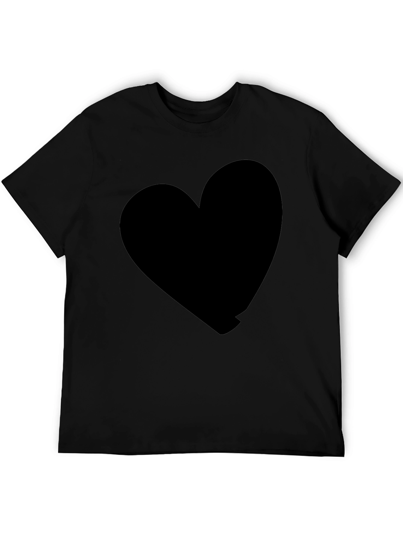 Black Black Heart Graphic Tee - Stylish Casual Wear view 5