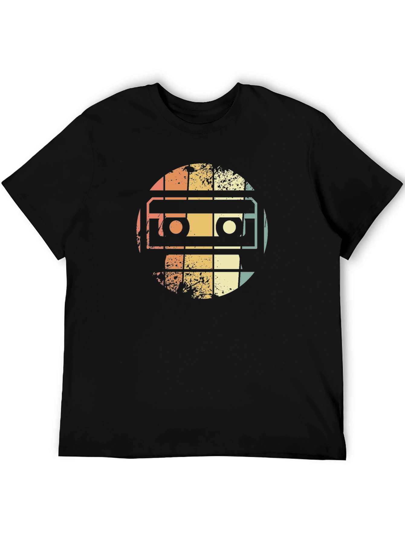 Black Retro Cassette Tape Graphic Tee view 5
