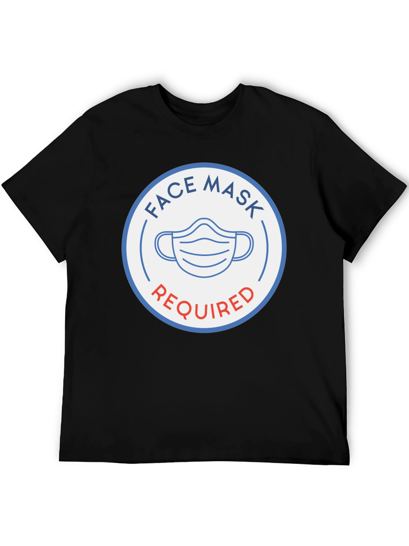 Black Face Mask Required Graphic T-Shirt - Stay Safe & Stylish view 5