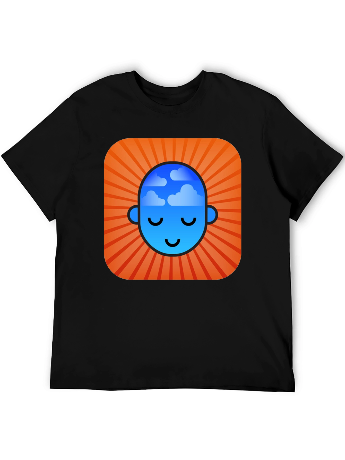 Black Zen Mind T-Shirt - Cloud Head Graphic Tee view 5