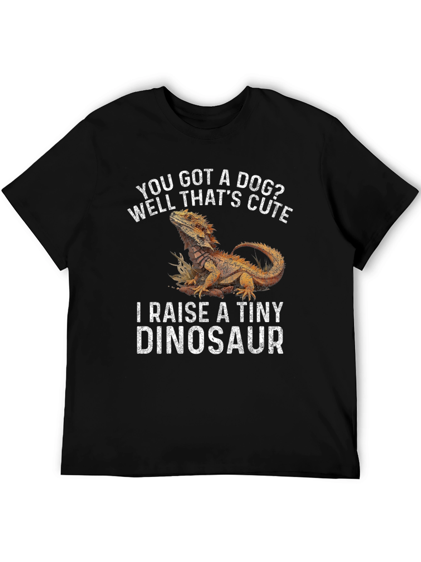 Black Bearded Dragon Owner T-Shirt - Raise a Tiny Dinosaur view 5