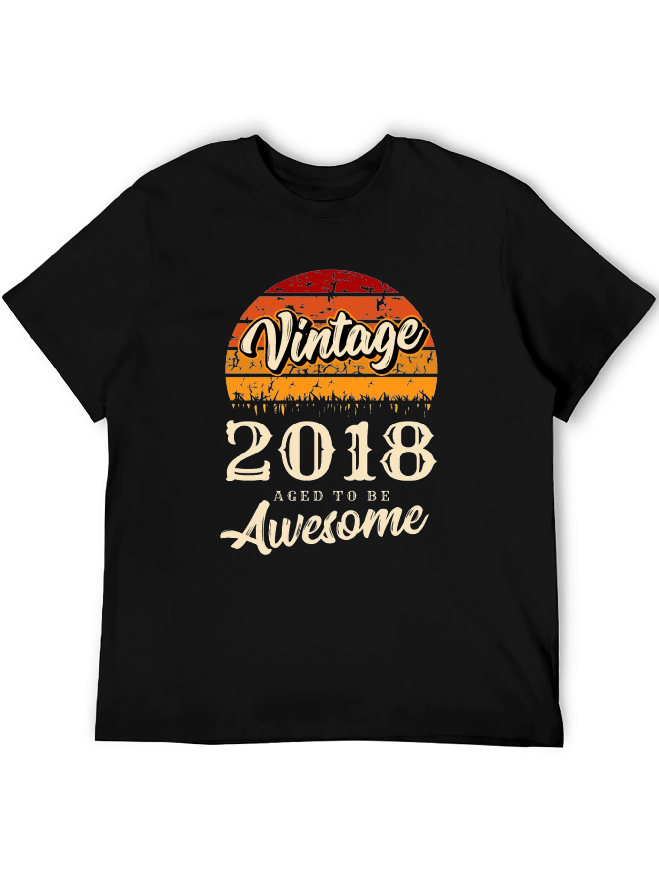 Black Vintage 2018 Aged to Be Awesome T-Shirt view 5