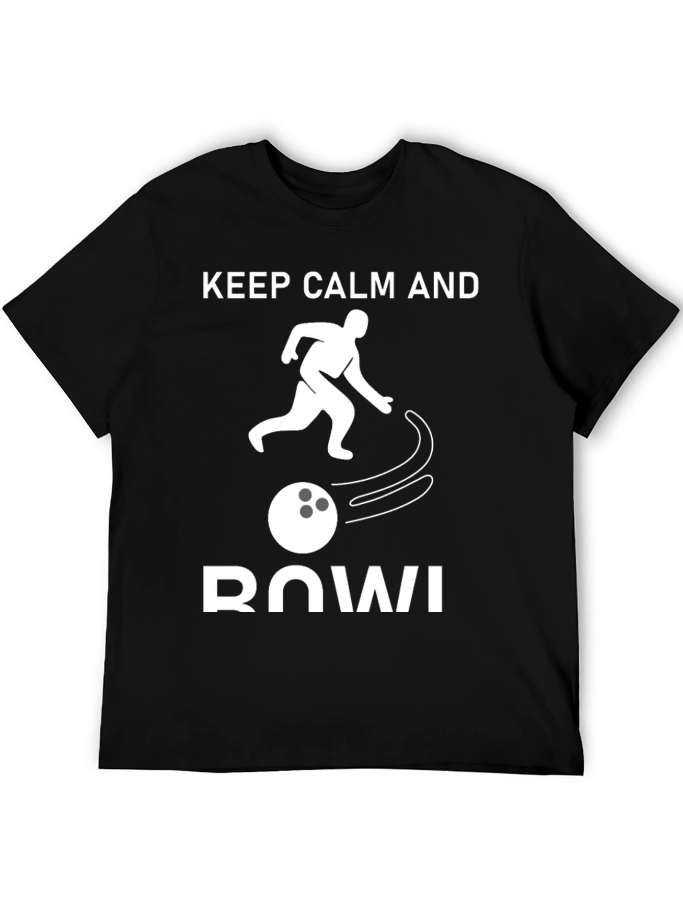 Black Keep Calm and Bowl T-Shirt view 5