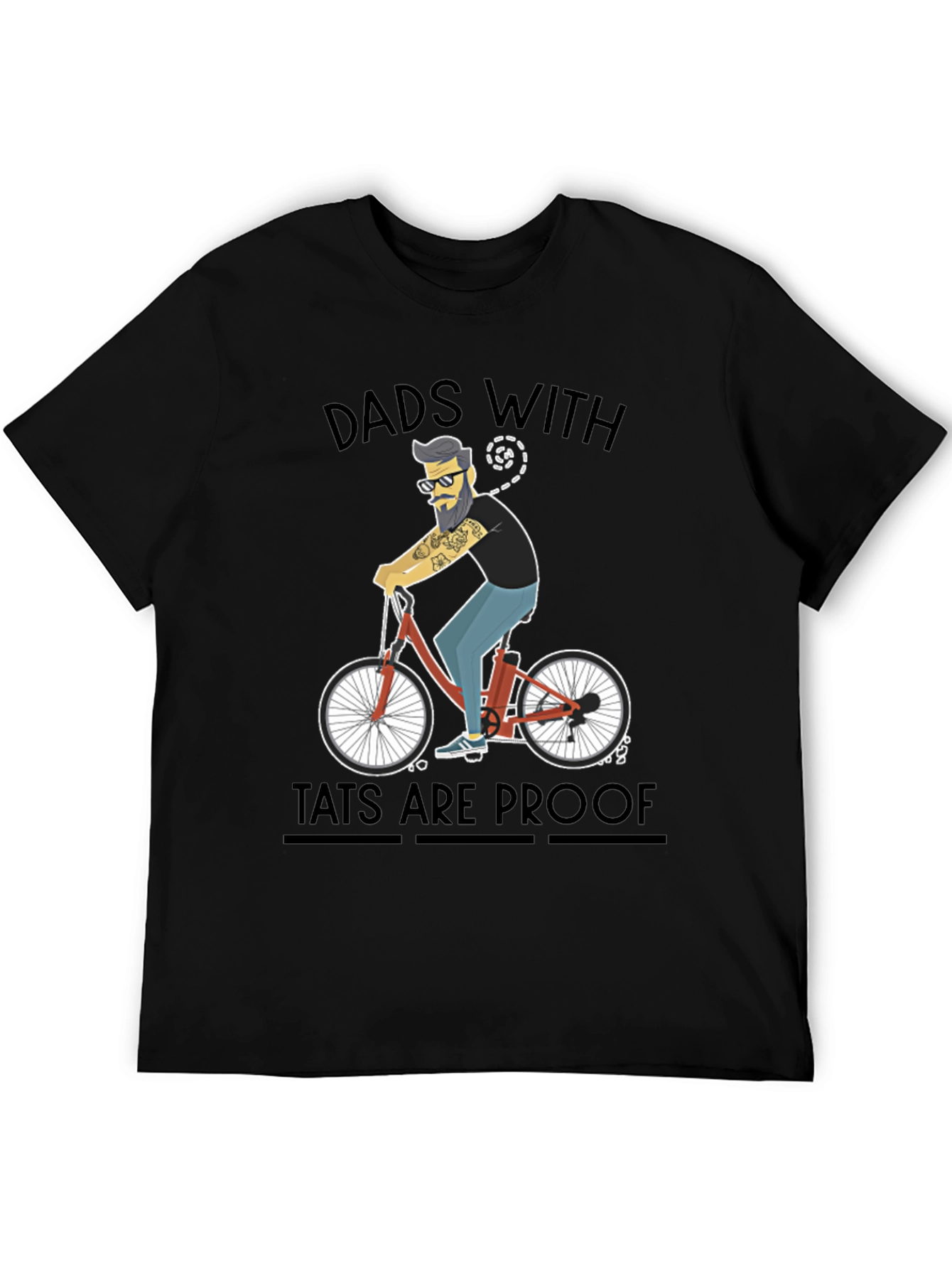 Black Dads with Tattoos T-Shirt - Cool Graphic Tee view 5