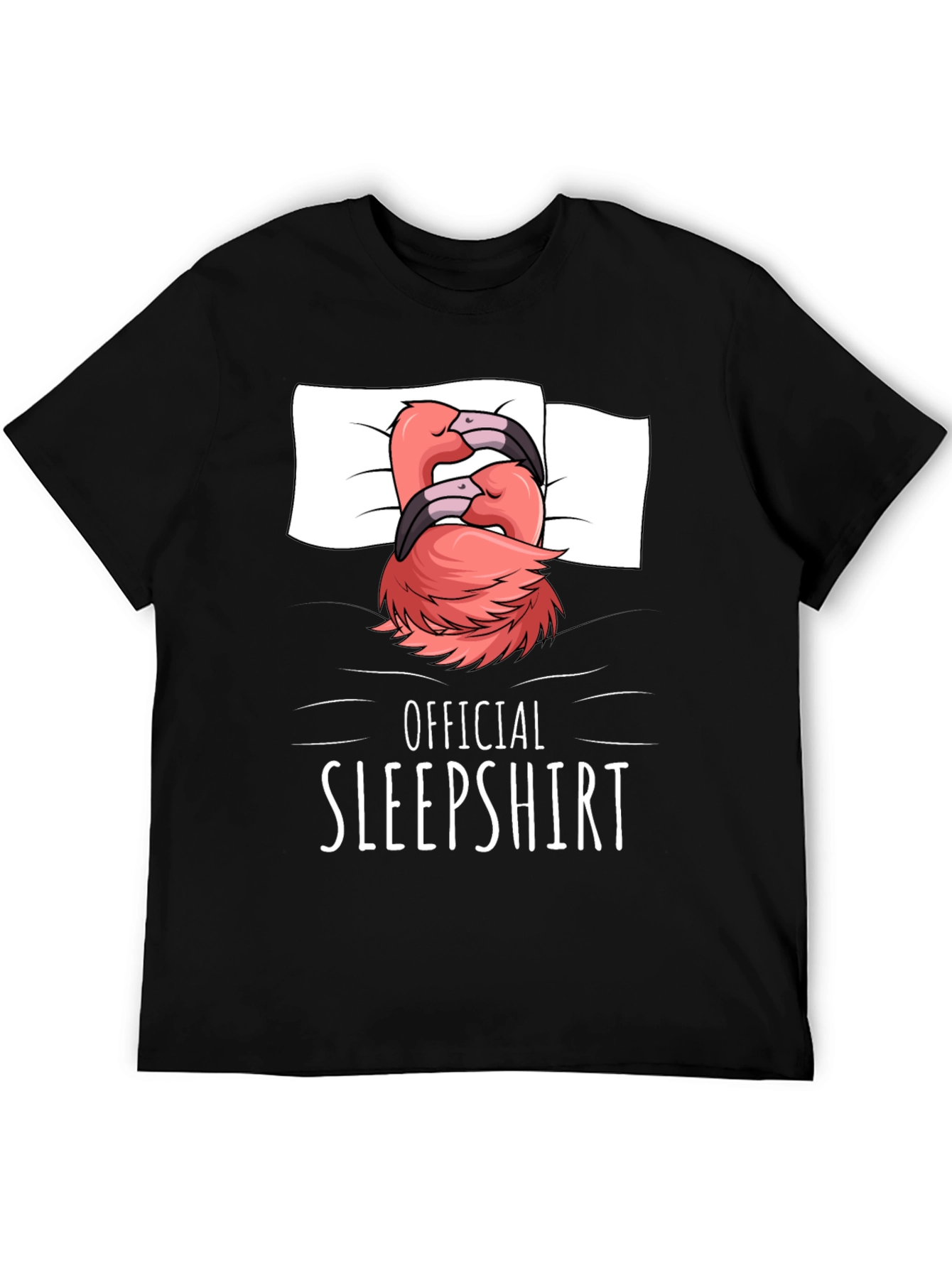 Black Official Sleepshirt Flamingo Tee view 5