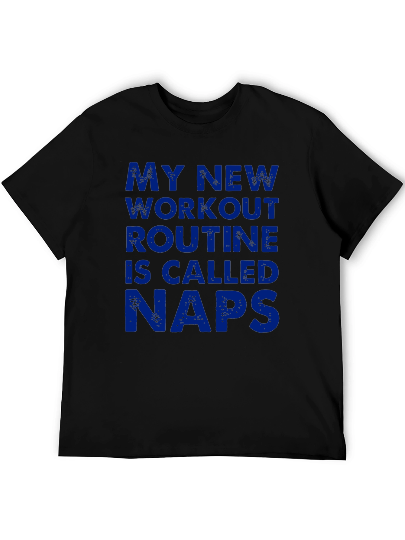 Black Funny Naps Workout Routine Graphic T-Shirt view 5
