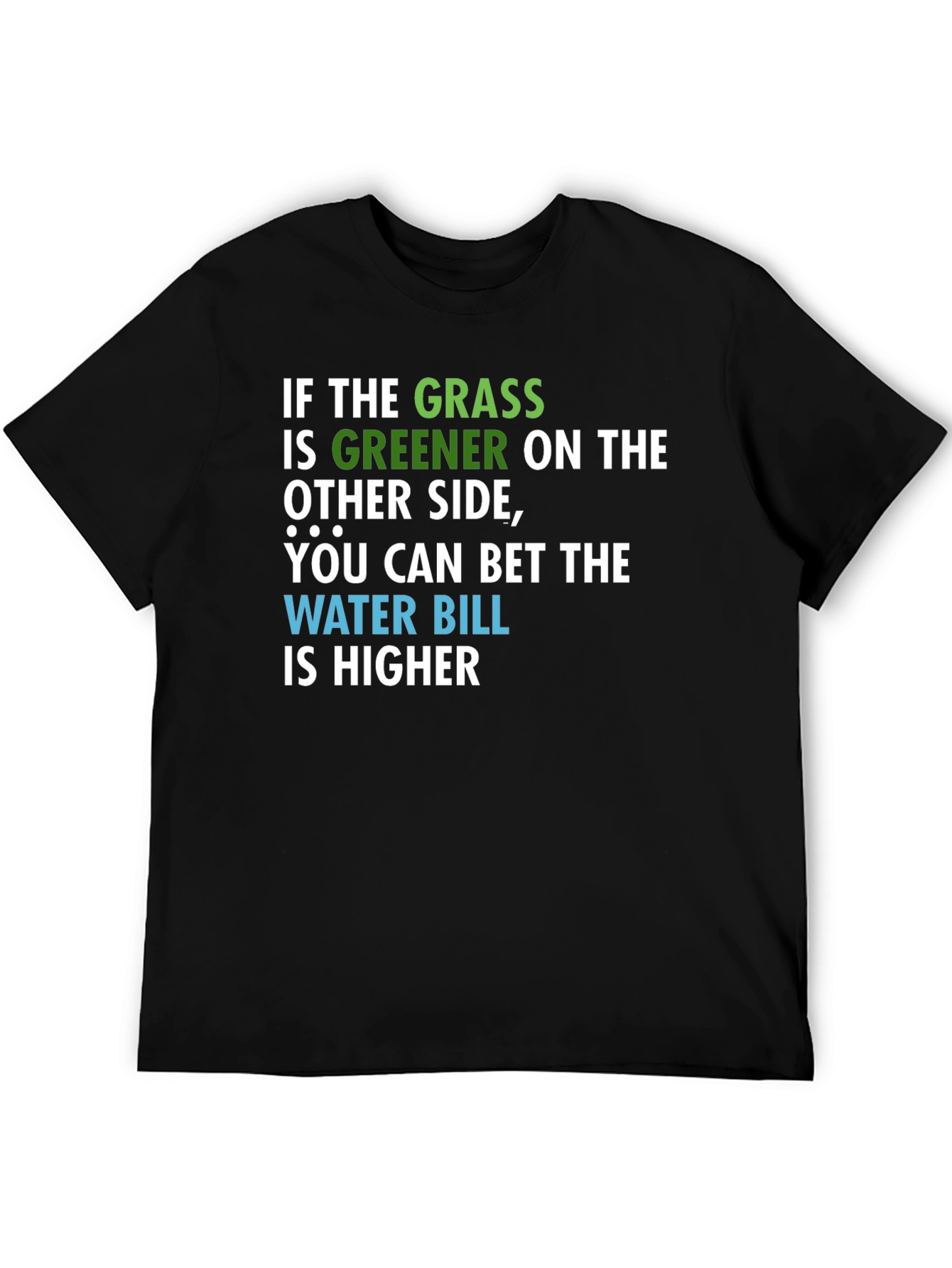 Black Greener Grass Funny Graphic Tee view 5