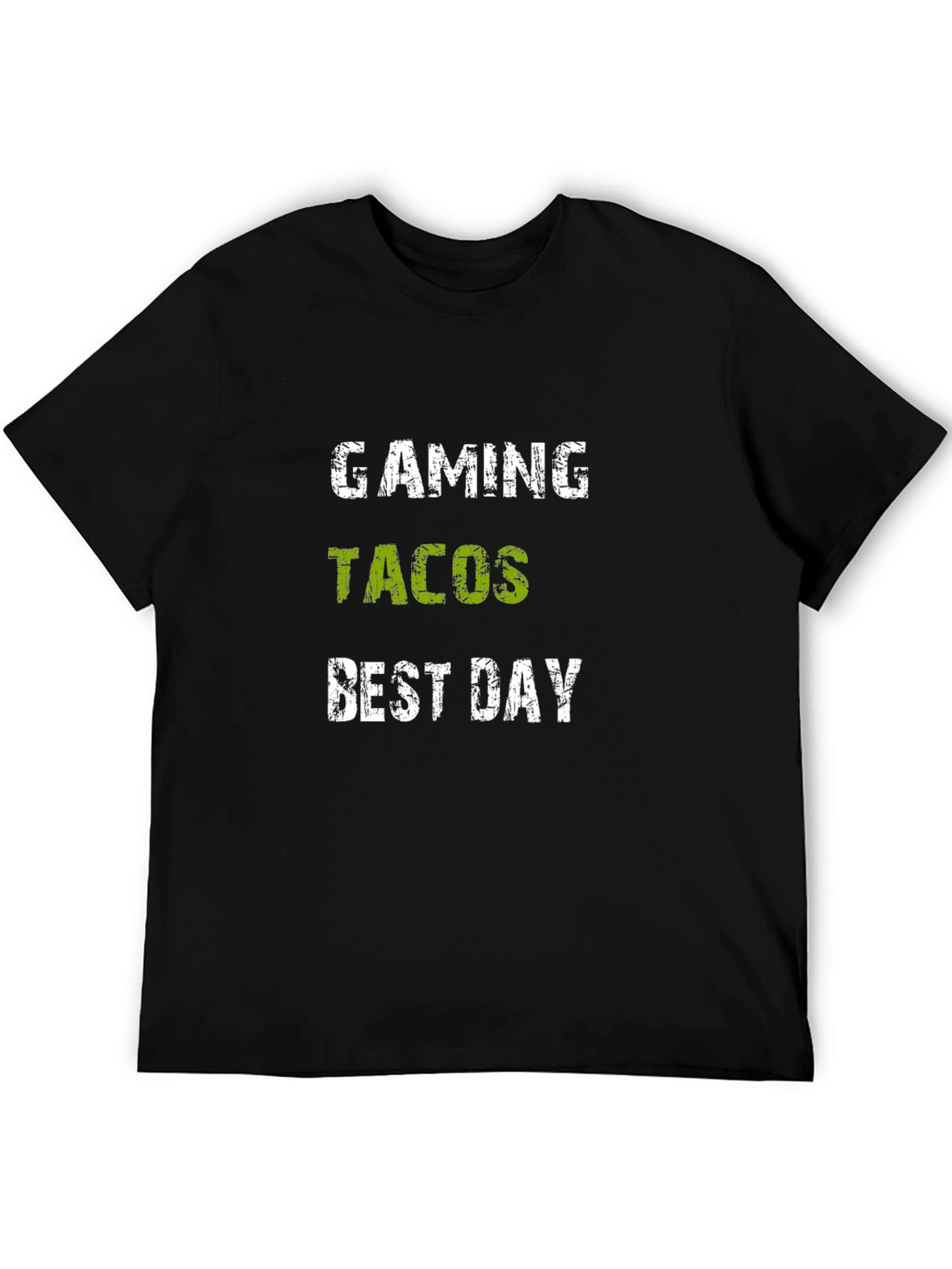 Gaming Tacos Best Day Men's Black T-Shirt - 5