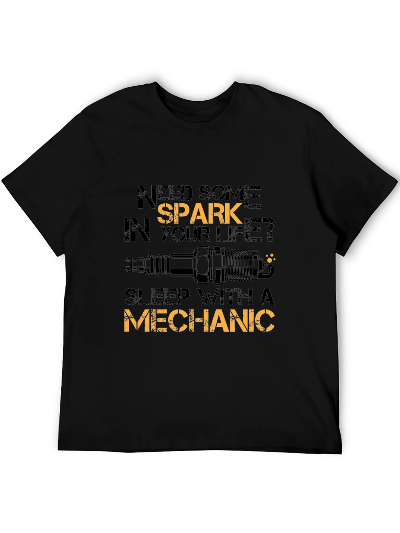 Black Mechanic Spark T-Shirt - Humorous Gift for Auto Enthusiasts view 5