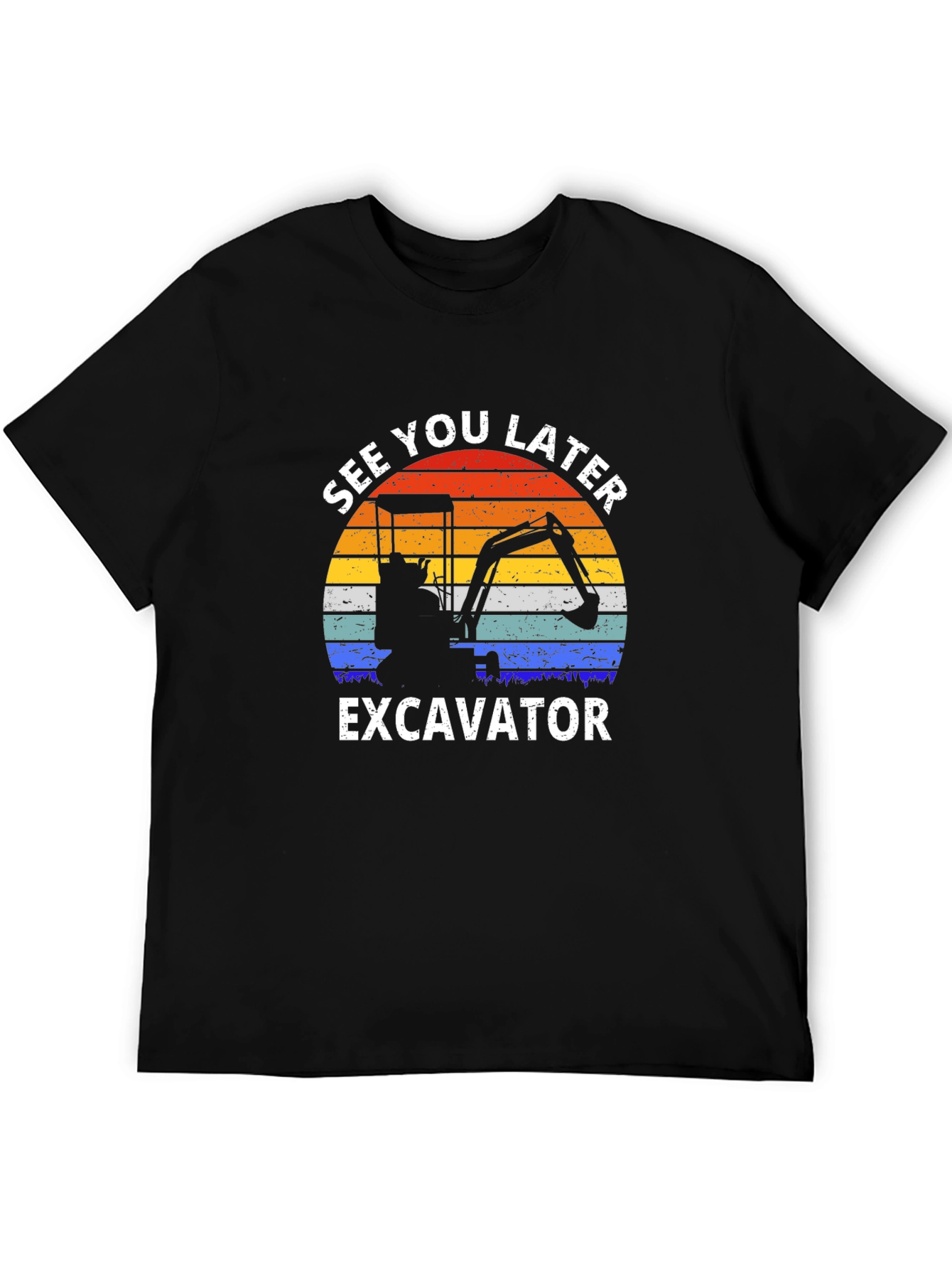 See You Later Excavator Tee - Construction Vehicle Retro T-Shirt - 5
