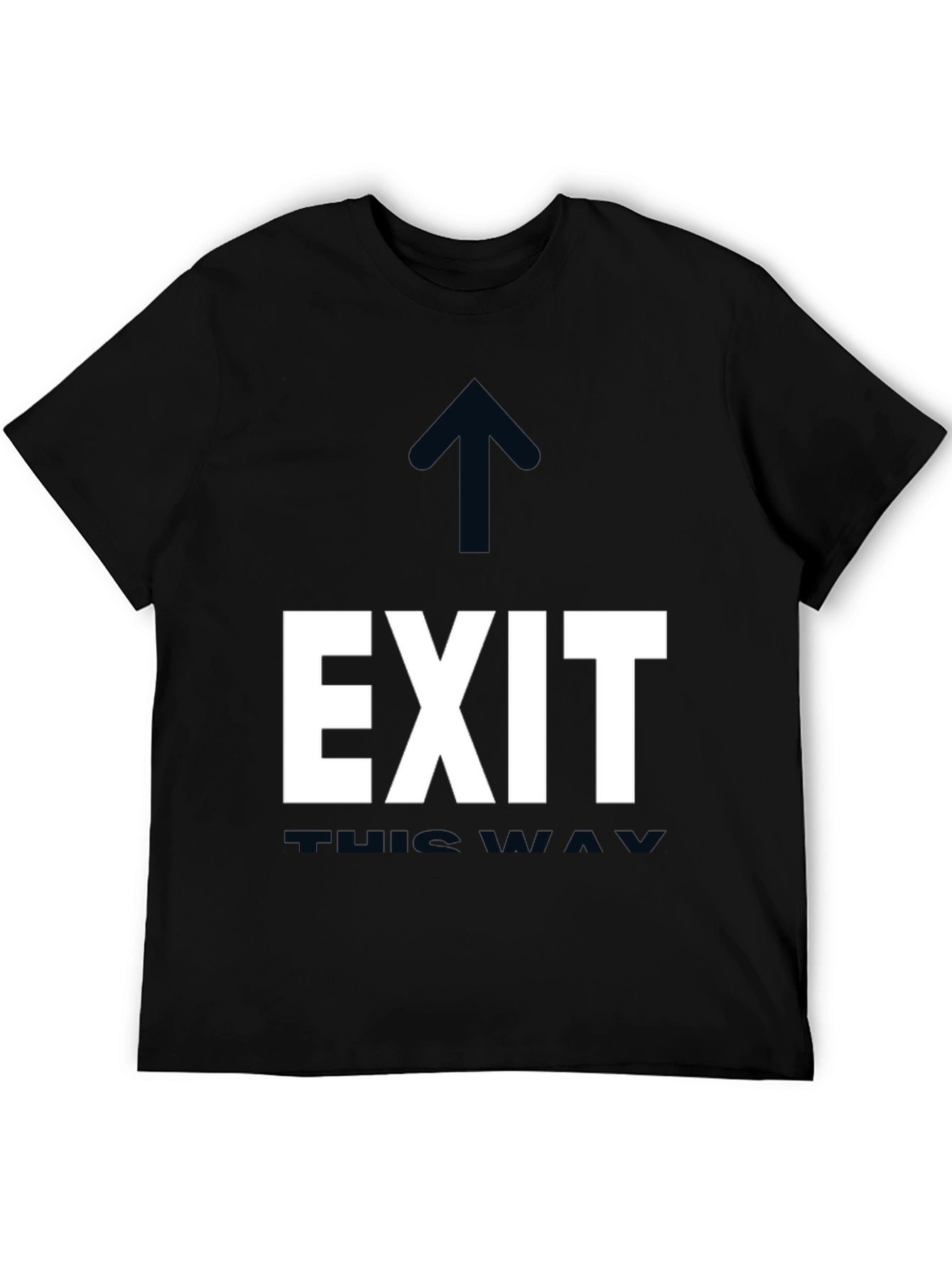 Black Exit This Way Graphic Tee - Black Cotton T-Shirt view 5