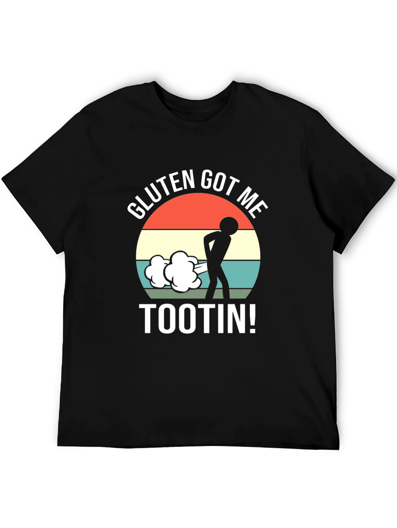 Black Gluten Got Me Tootin' Graphic T-Shirt view 5
