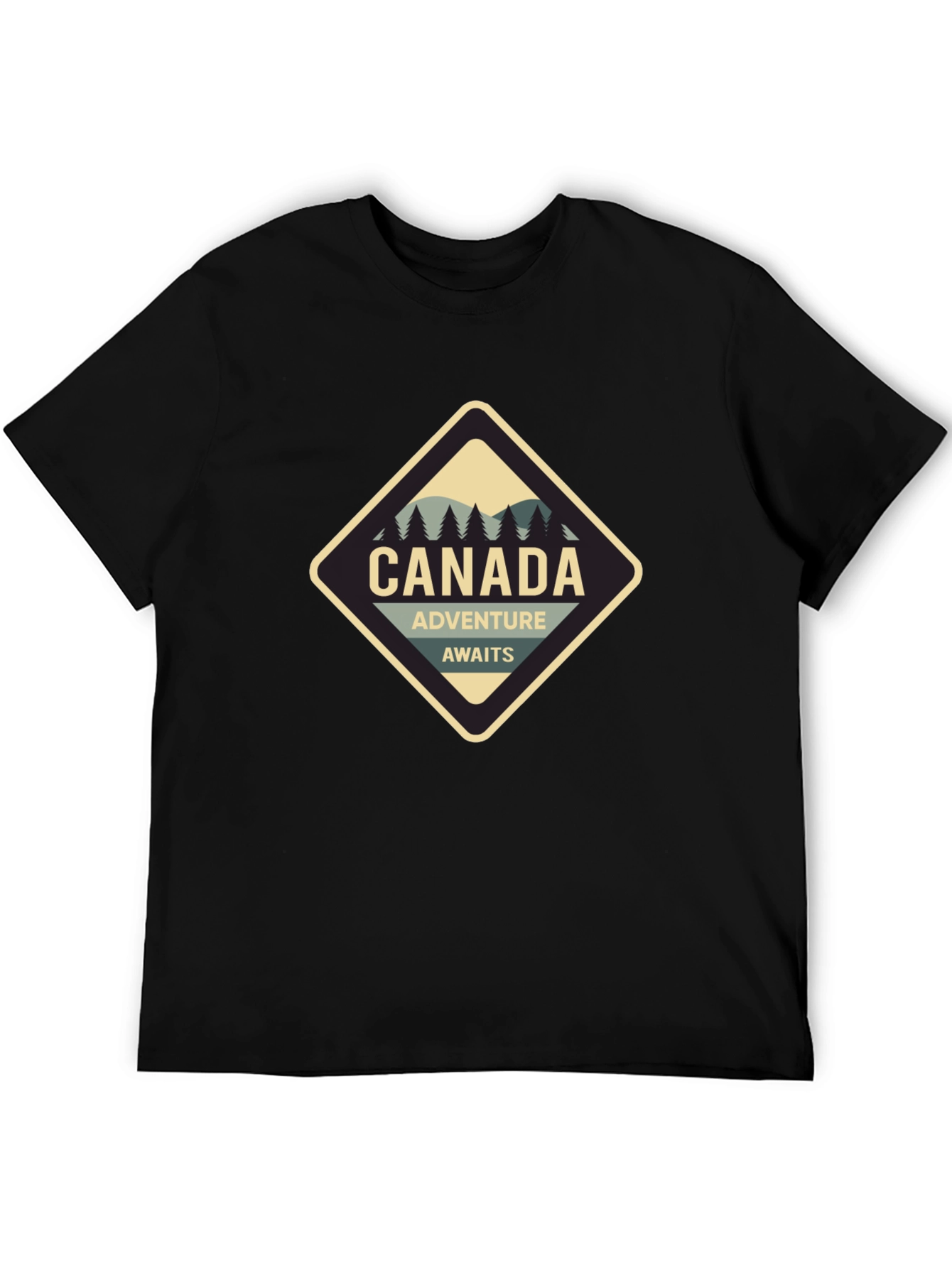 Black Canada Adventure Awaits Graphic T-Shirt view 5
