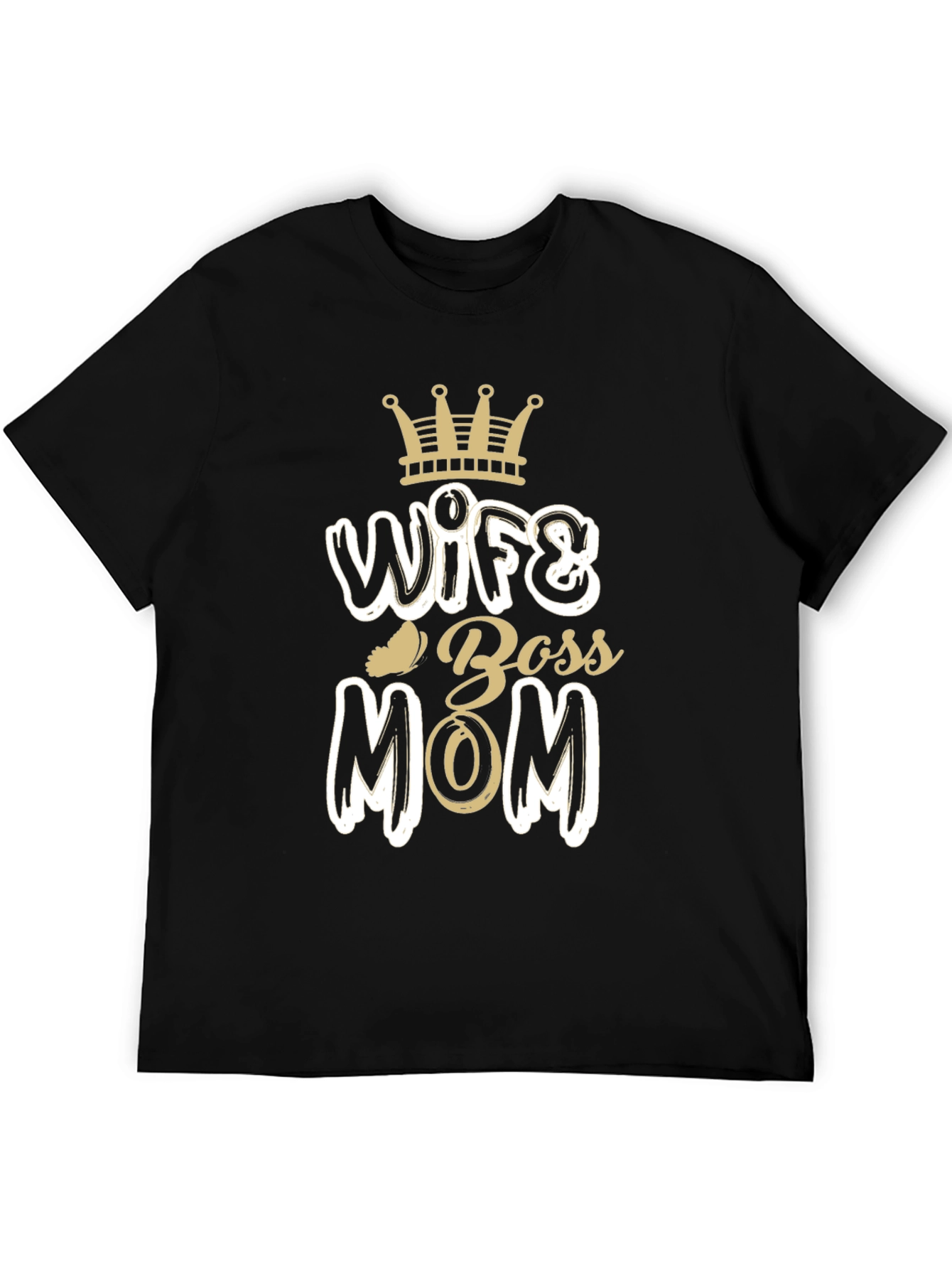 Black Wife Boss Mom Graphic Tee - Trendy Comfort view 5