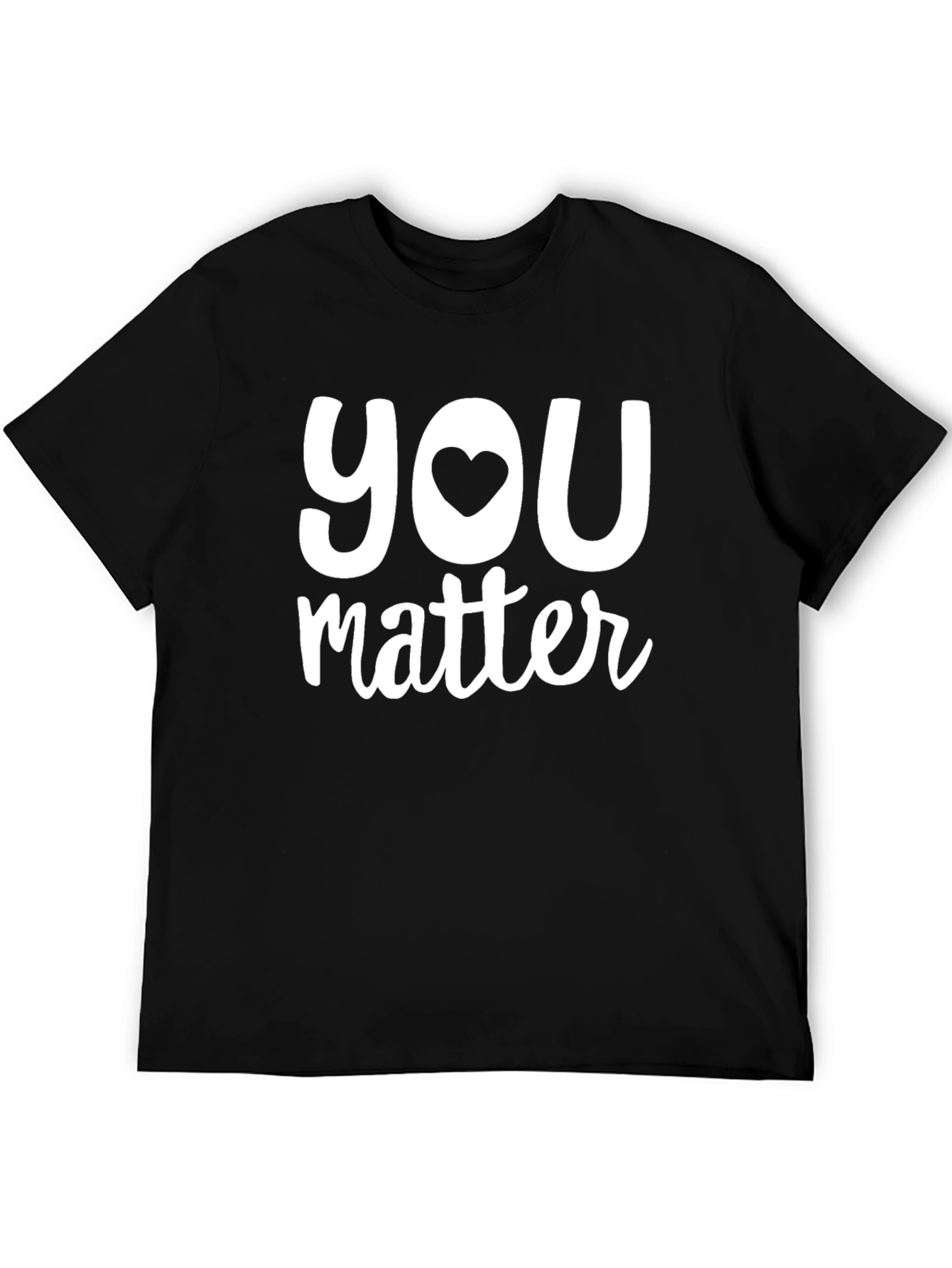 Black You Matter Graphic Tee - Black Cotton Shirt view 5