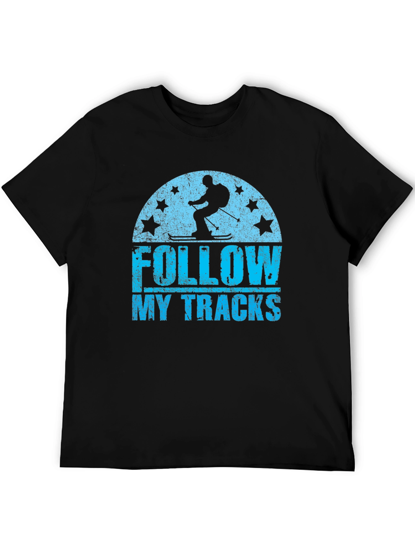 Black Follow My Tracks Skiing T-Shirt view 5