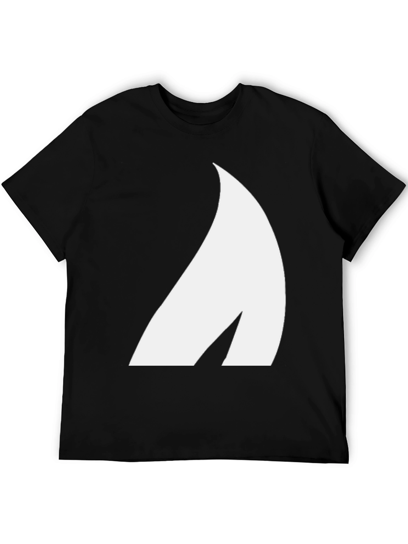 Black Modern Graphic Tee - Black Cotton Blend view 5