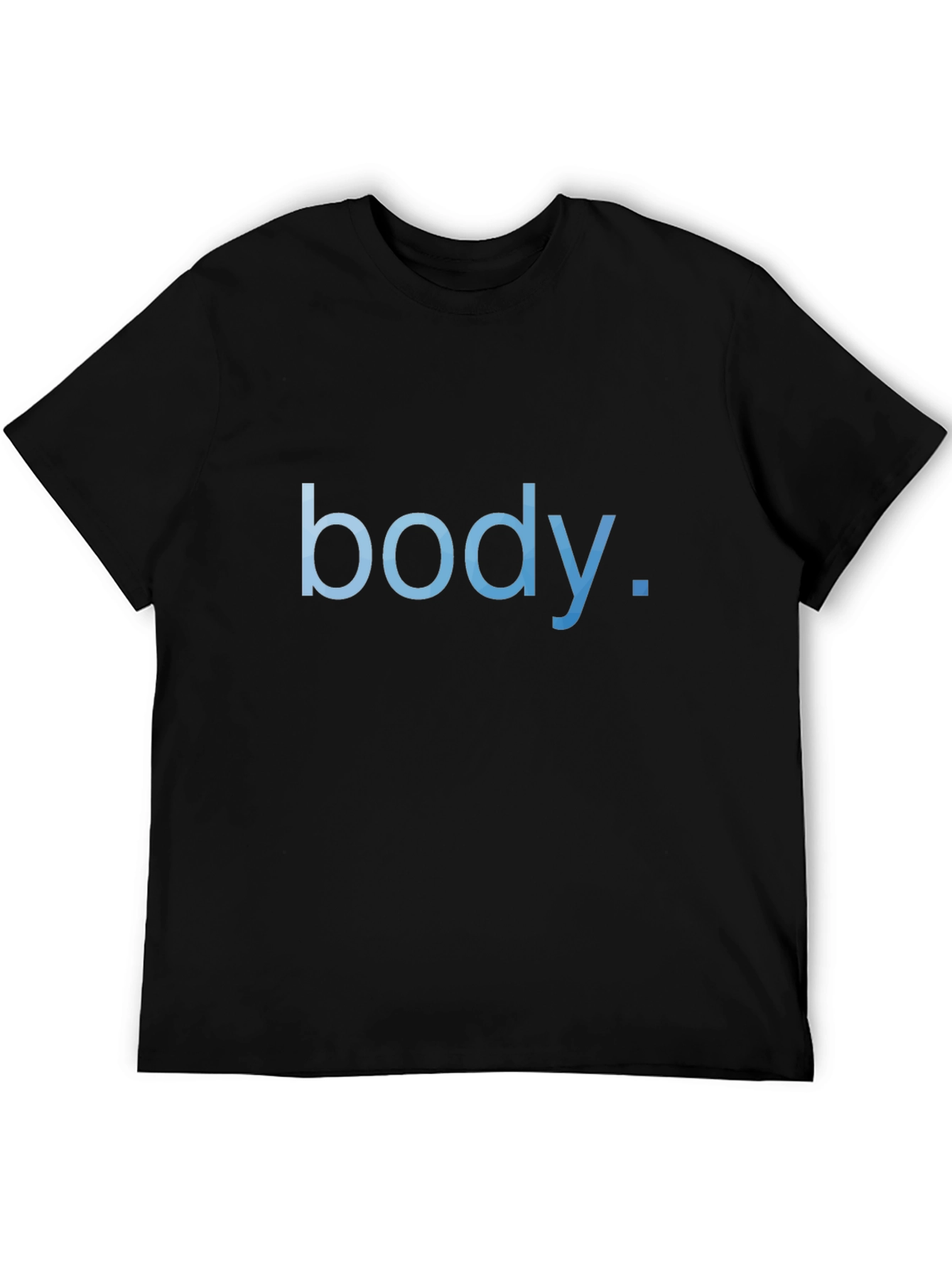 Black Body Text T-Shirt - Mens Fashion view 5