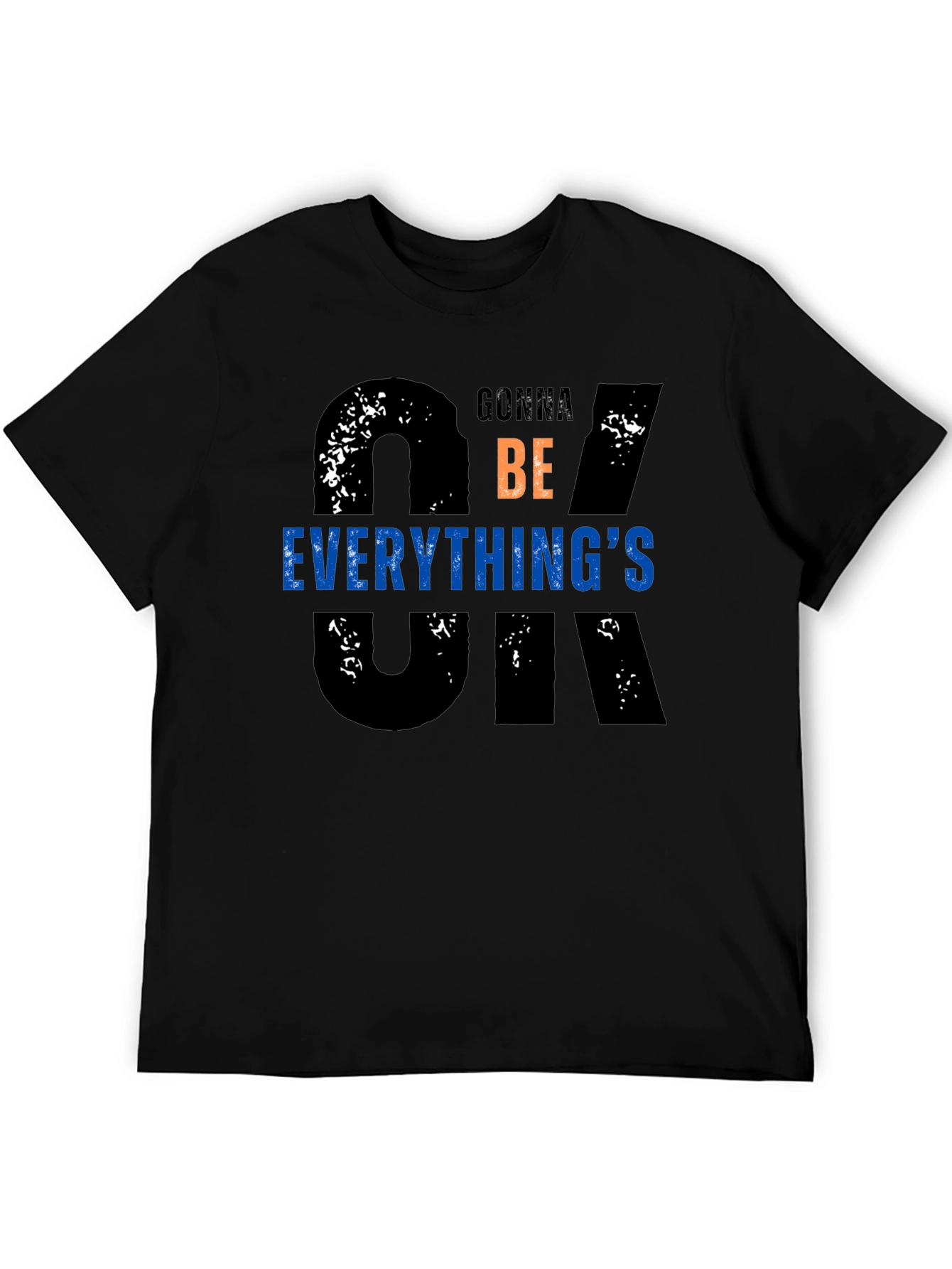 Black Everything's OK Graphic T-Shirt view 5