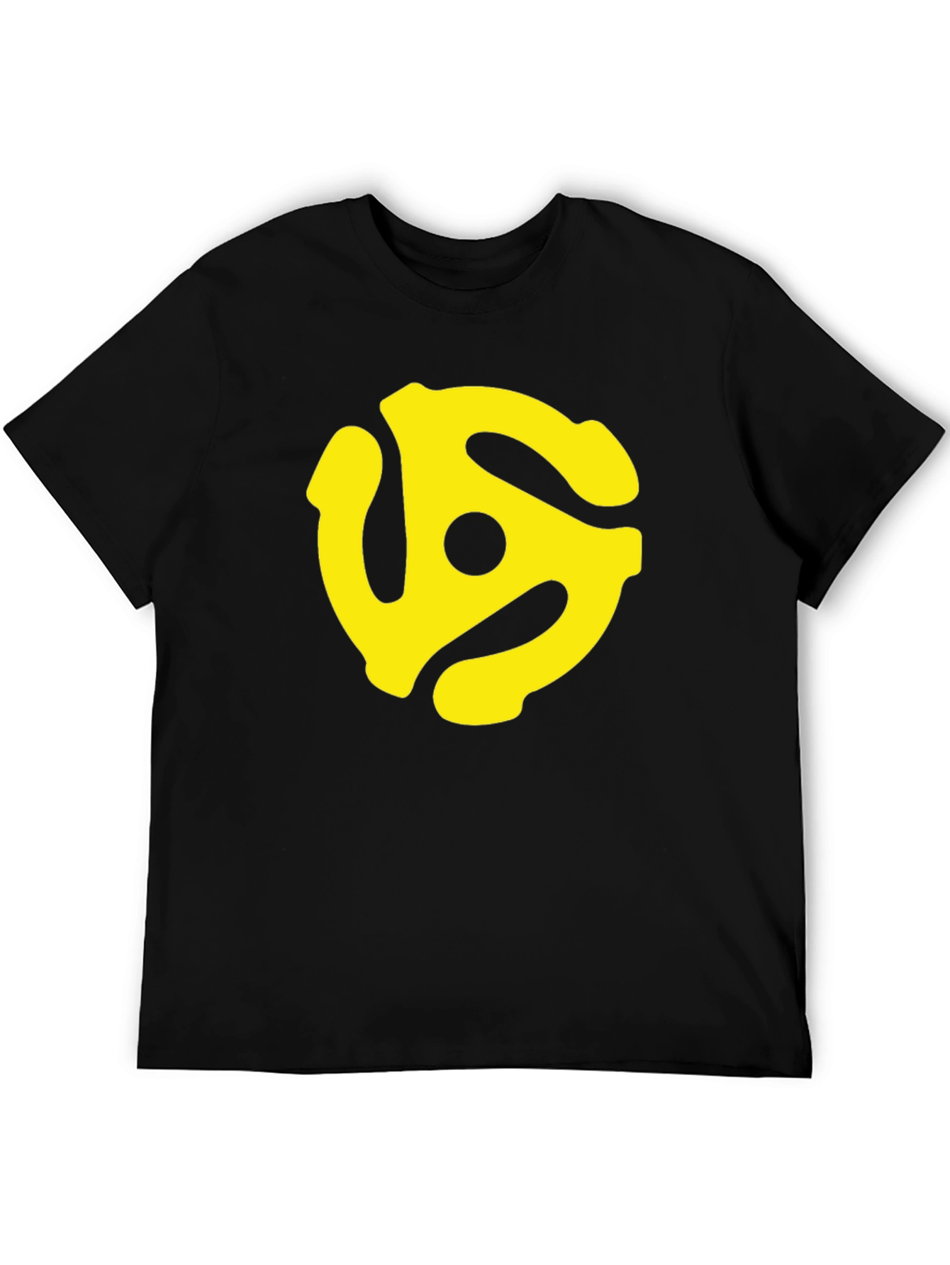 Black Retro Record Adapter Graphic Tee - Black view 5