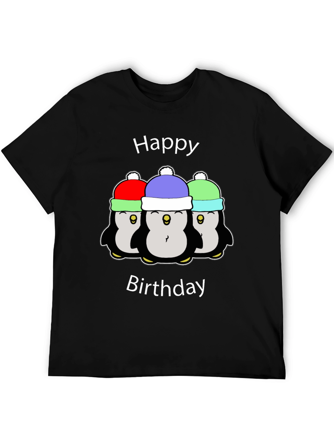 Black Penguin Birthday T-Shirt - Fun Party Tee view 5