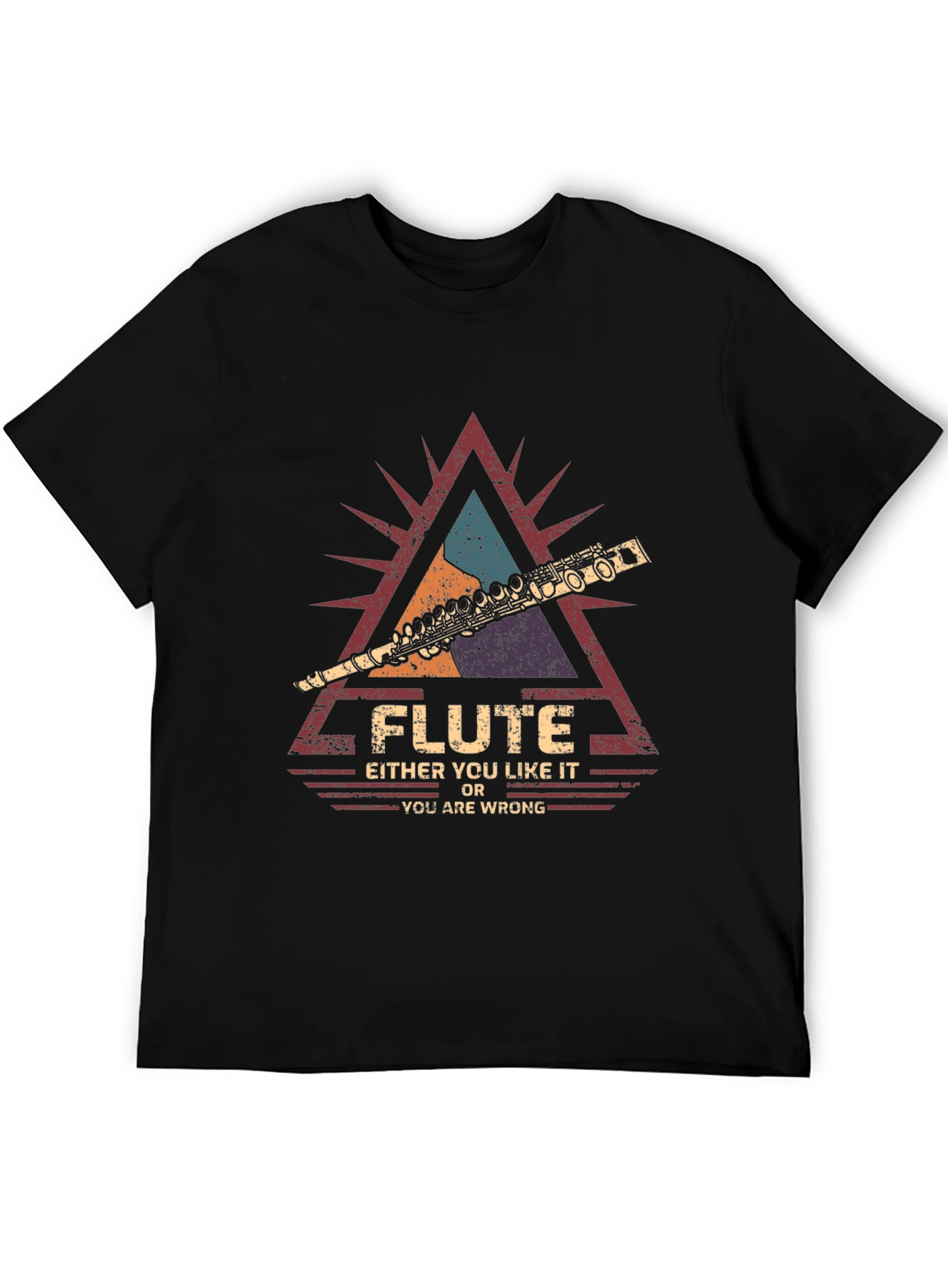 Black Flute Lover T-Shirt - Funny Music Gift view 5