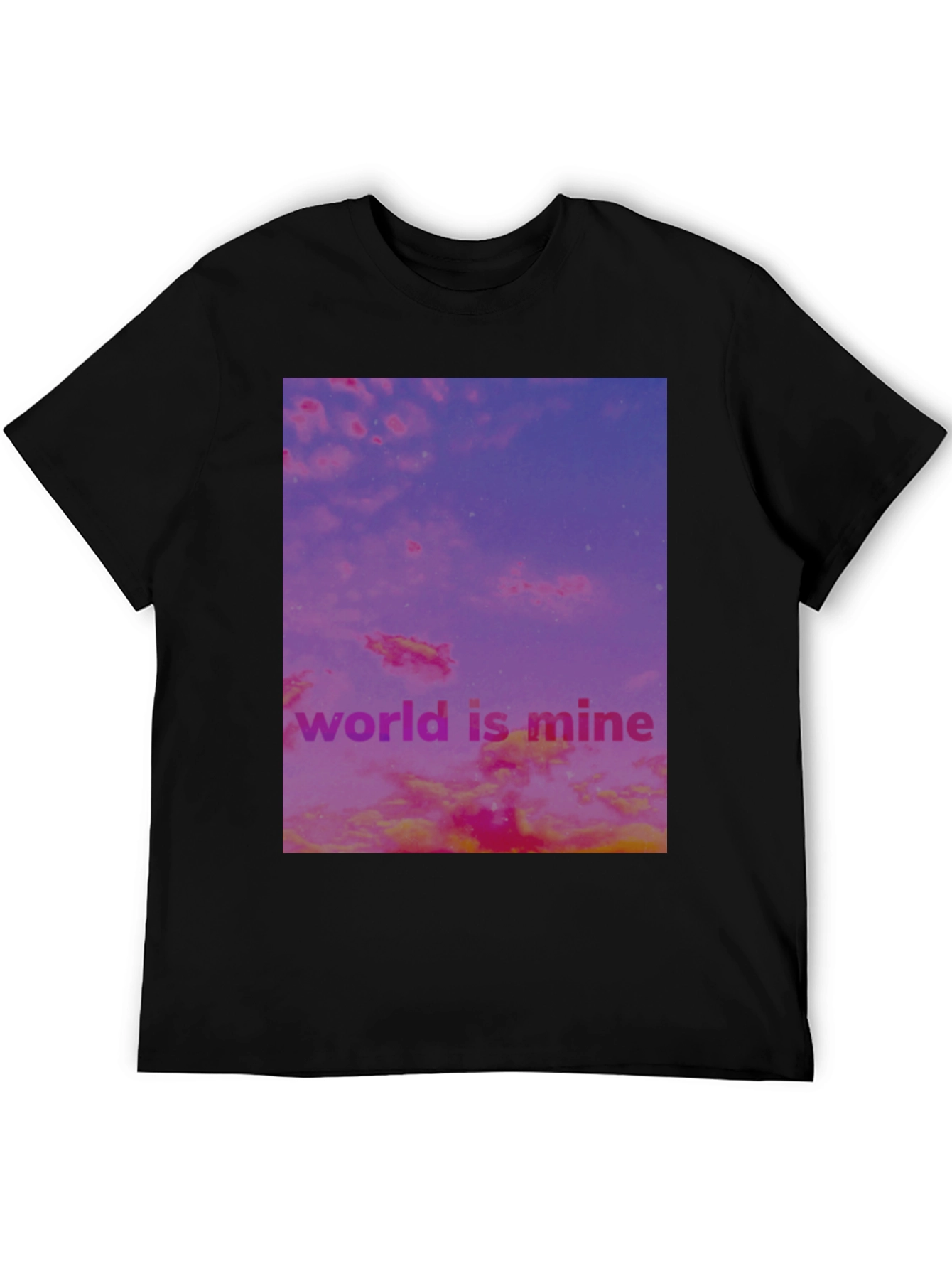 Black World is Mine Graphic Tee - Black Cotton Blend view 5