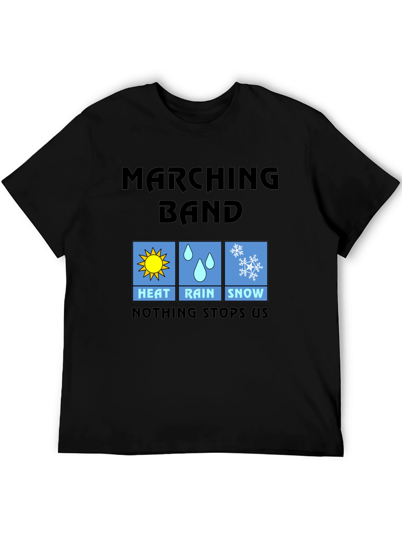 Black Marching Band Weather T-Shirt view 5