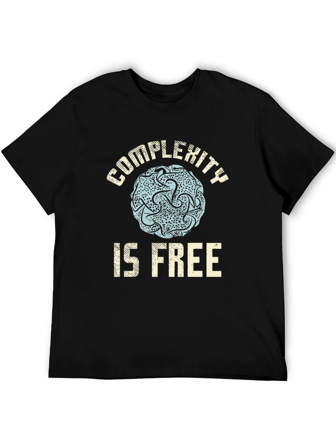 Black Complexity is Free Graphic Tee - Black Casual T-Shirt view 5
