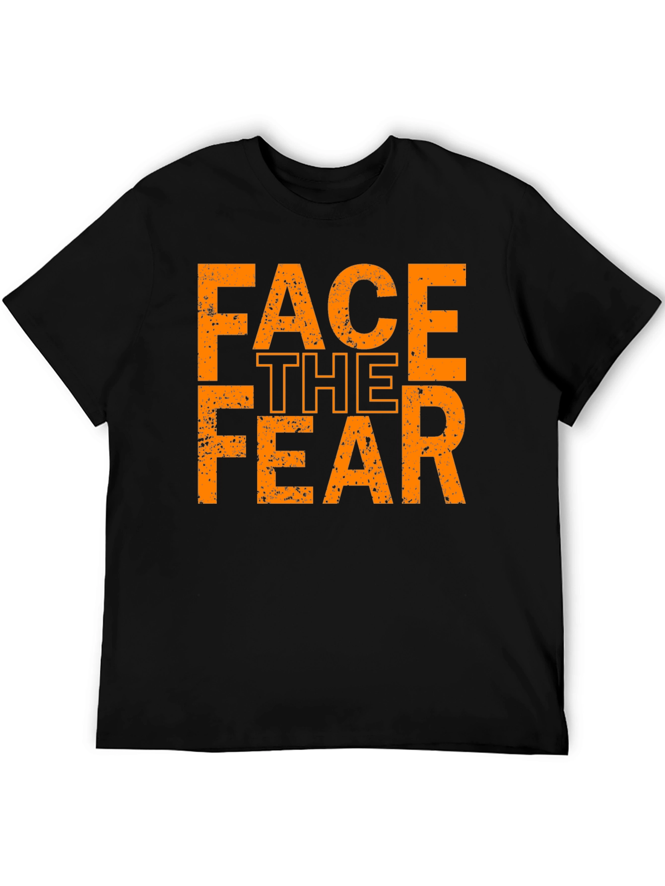 Black Face The Fear Graphic Tee - Black Cotton T-Shirt view 5