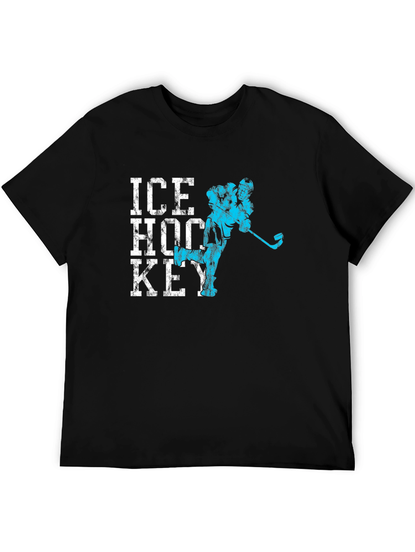 Black Ice Hockey Graphic T-Shirt view 5
