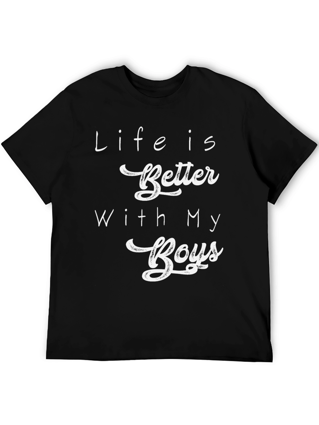 Black Life is Better with My Boys Black T-Shirt view 5