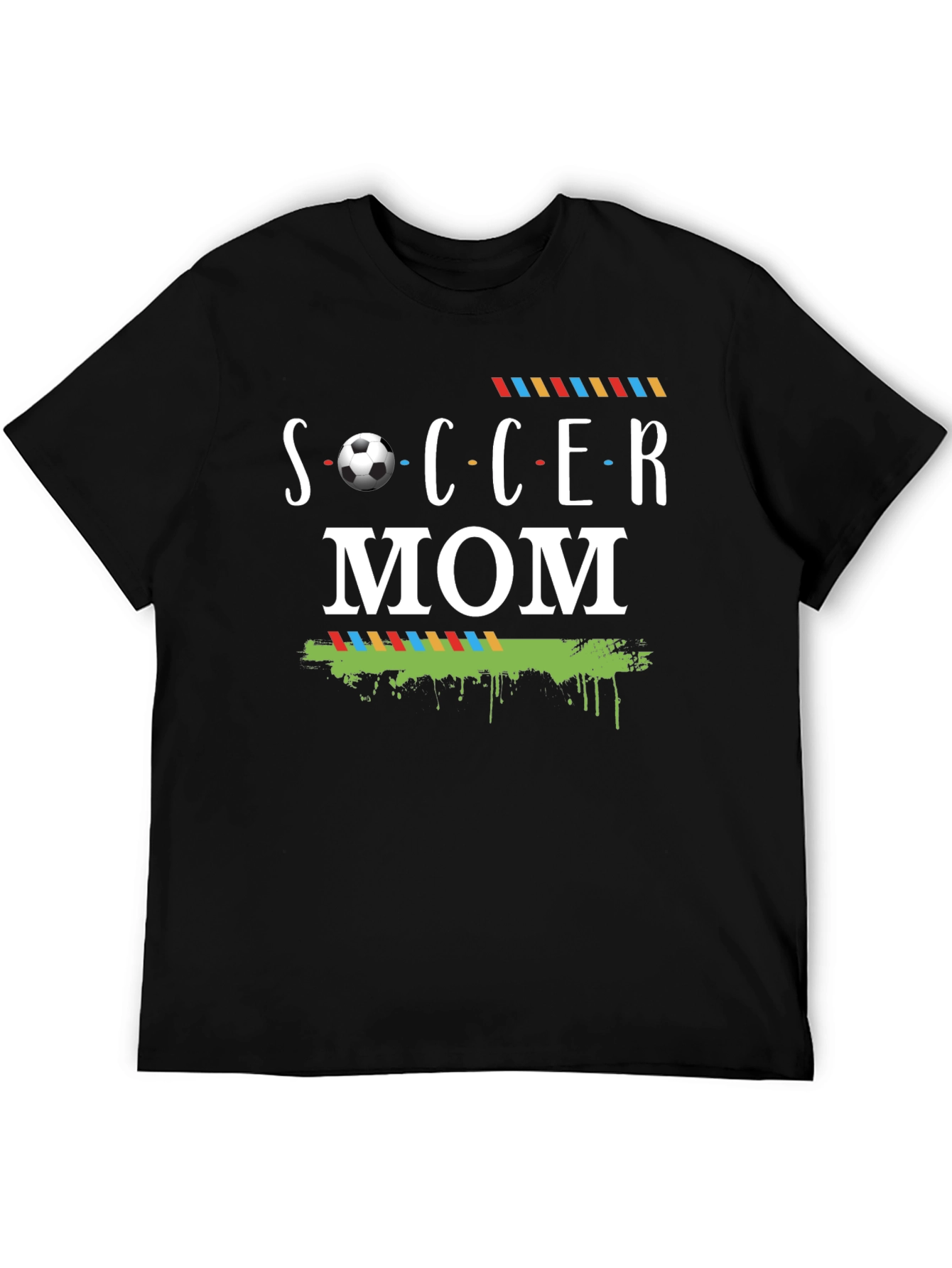 Black Soccer Mom Graphic Tee - Black view 5
