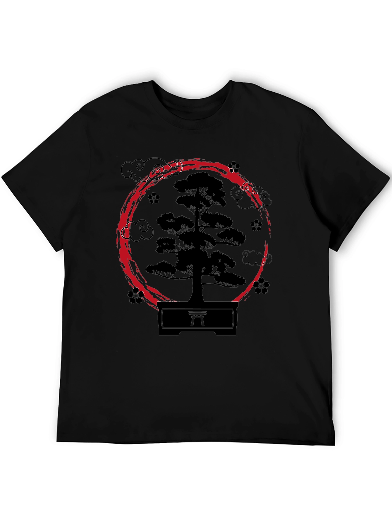 Black Zen Bonsai Tree Graphic Tee - Japanese Art Shirt view 5