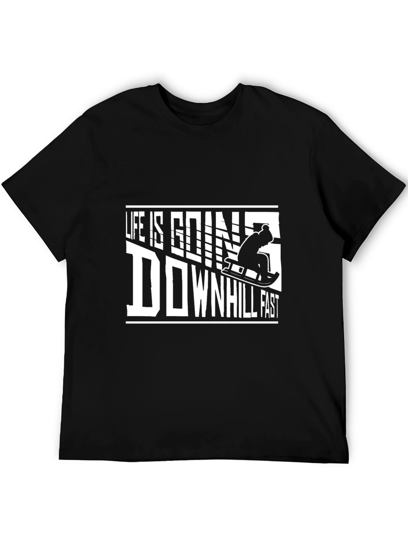 Black Life is Going Downhill Fast Graphic Tee view 5