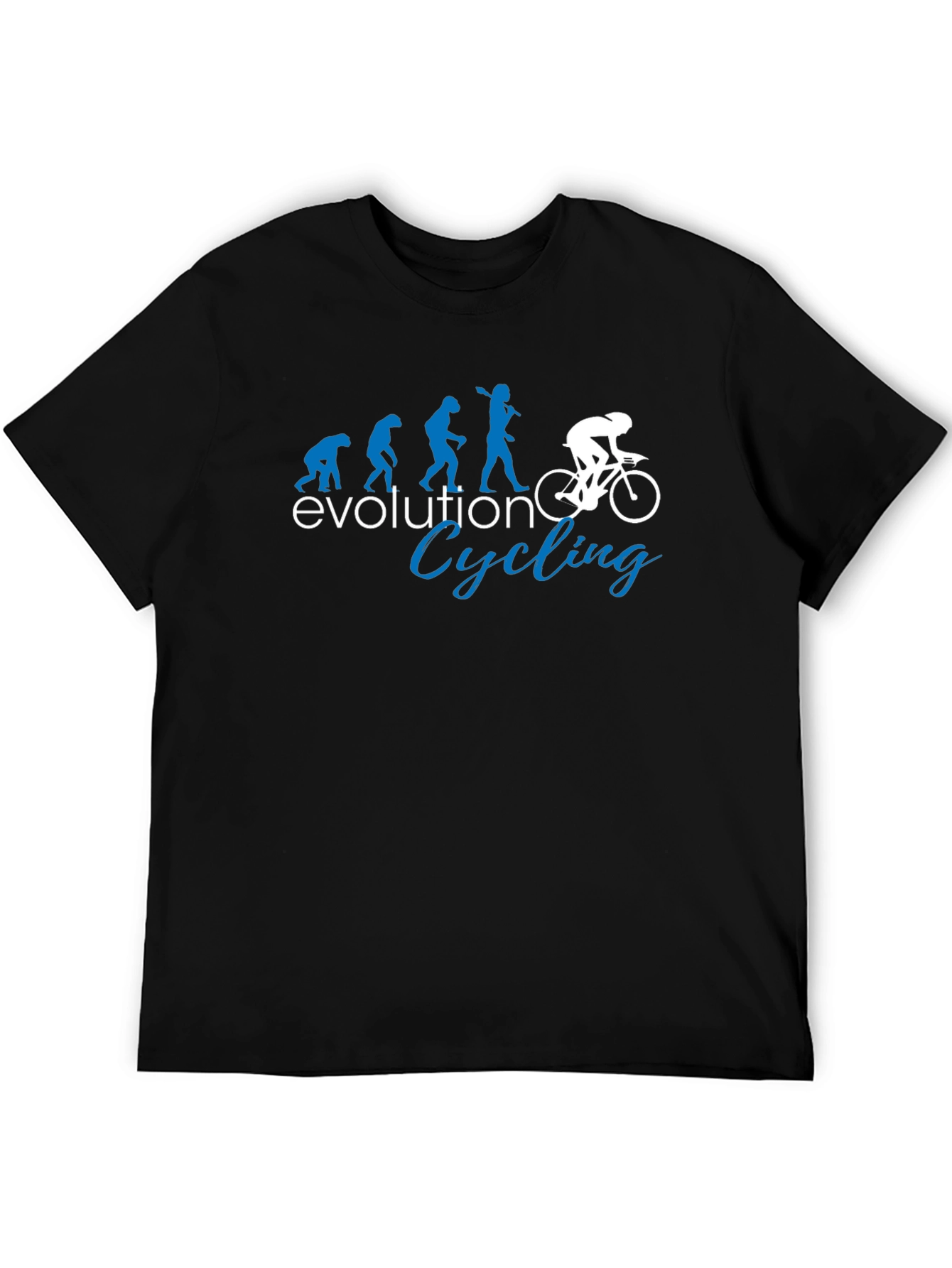 Black Evolution Cycling T-Shirt - Funny Bike Rider Tee view 5