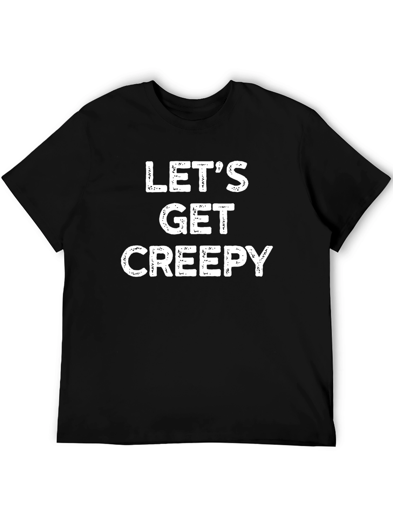 Black Let's Get Creepy Graphic Tee view 5