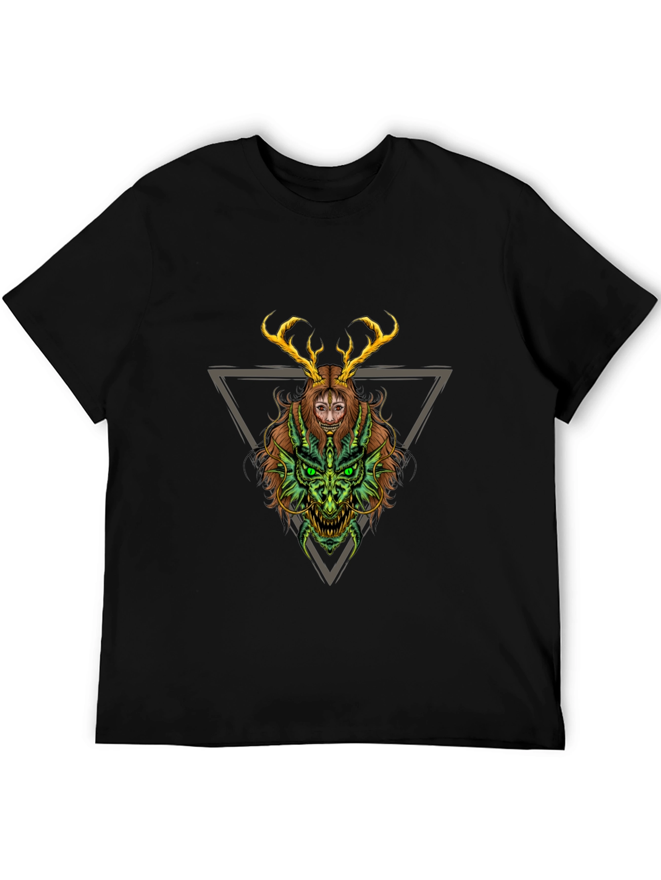 Black Mystic Demon Graphic T-Shirt view 5