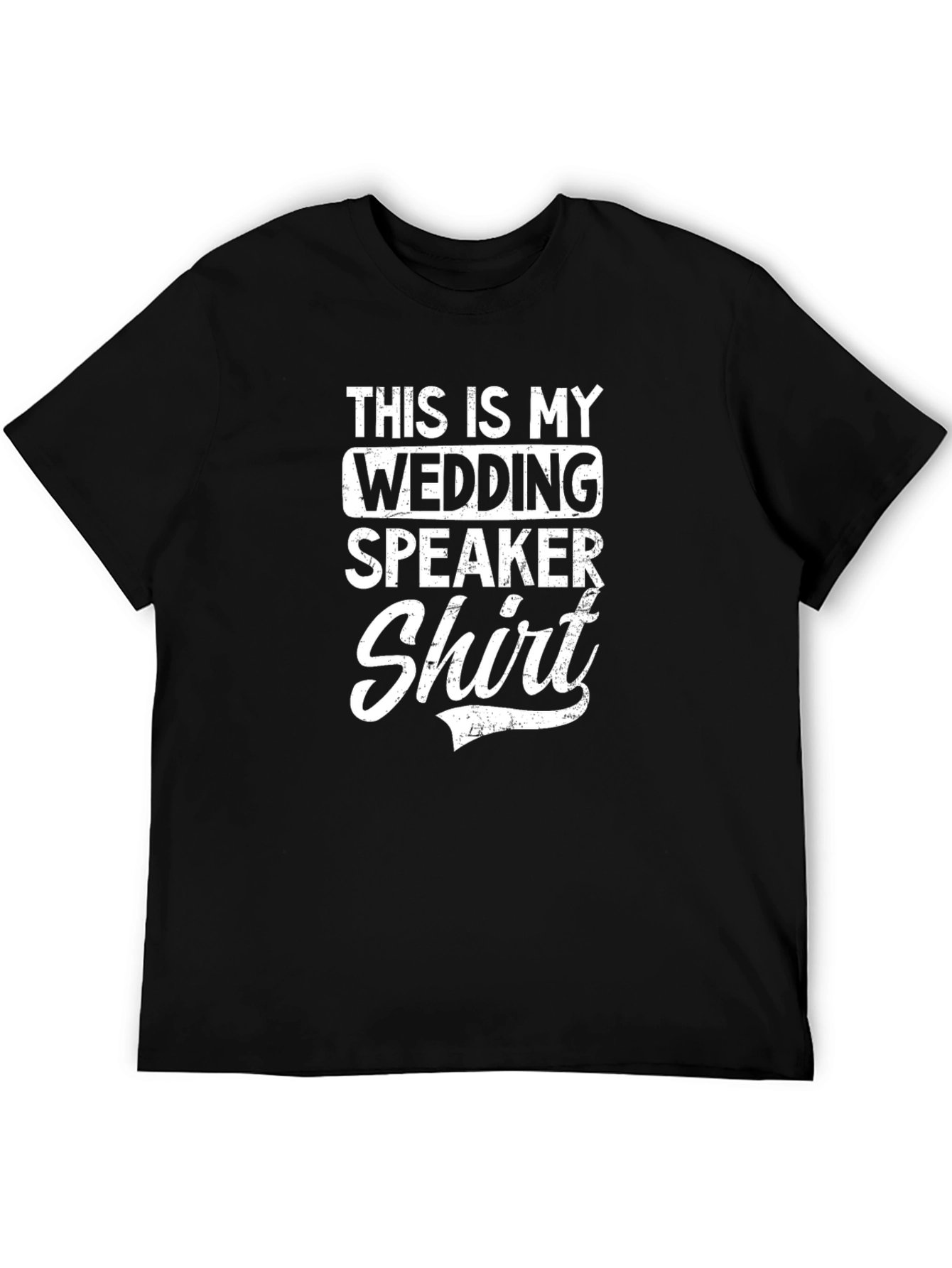 Black Wedding Speaker Shirt - Funny Wedding Party Tee view 5
