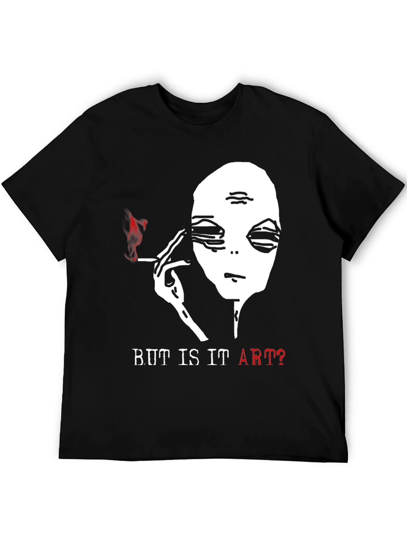 Black Alien Smoking T-Shirt - But Is It Art? view 5