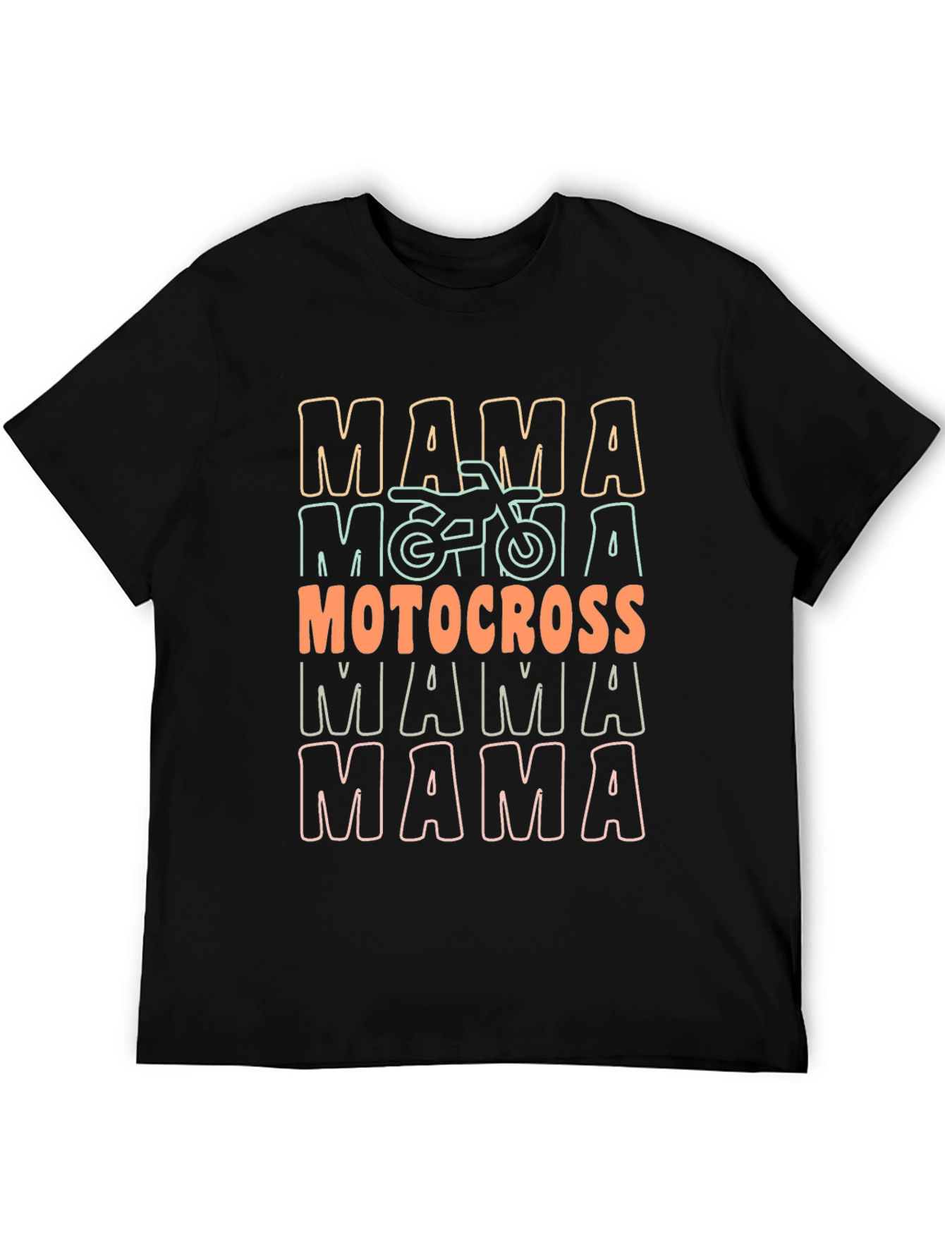 Black Mama Motocross Graphic T-Shirt view 5